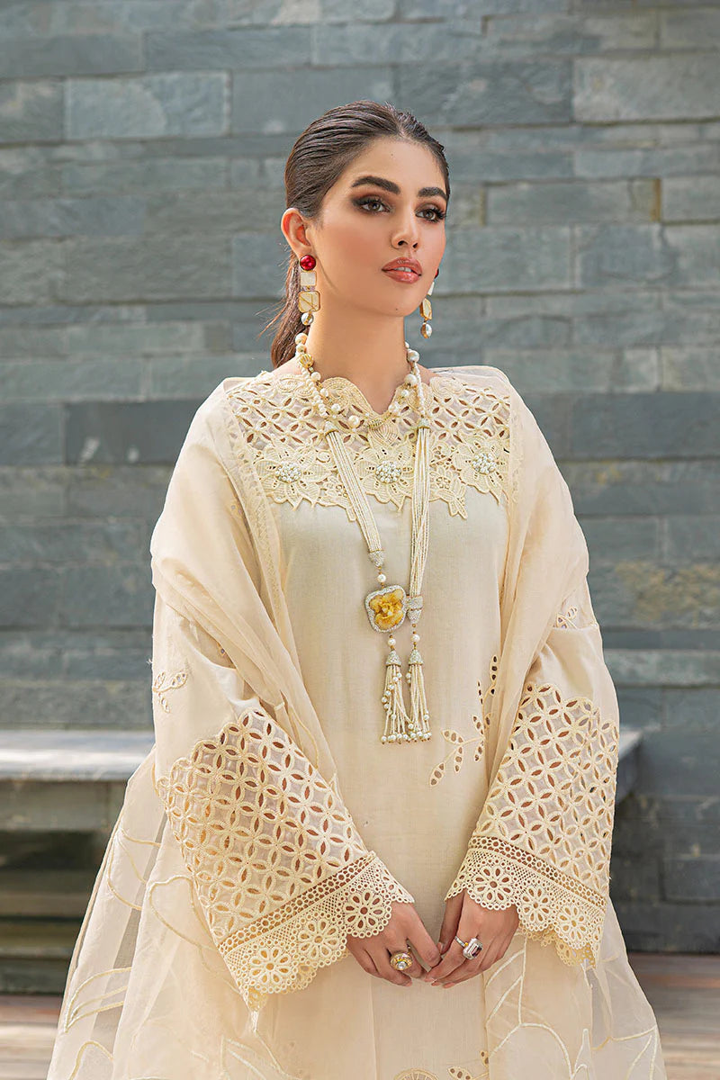 Mushq Off White Luxury Lawn Collection Replica