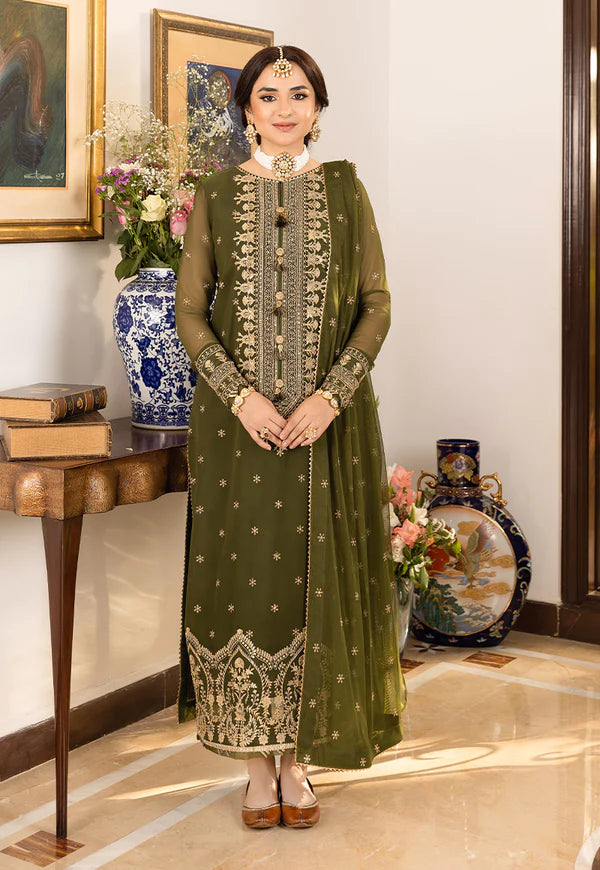 Asim Jofa Green Formal Chiffon Replica