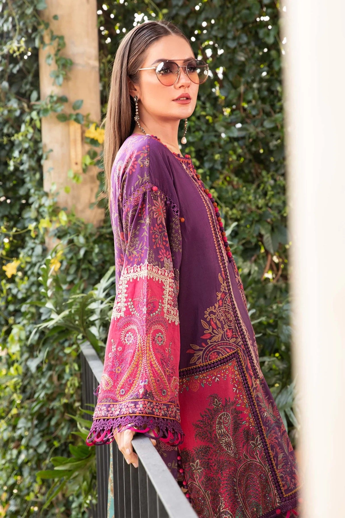 Maria B Purple Embroidered Luxury Lawn Collection Replica