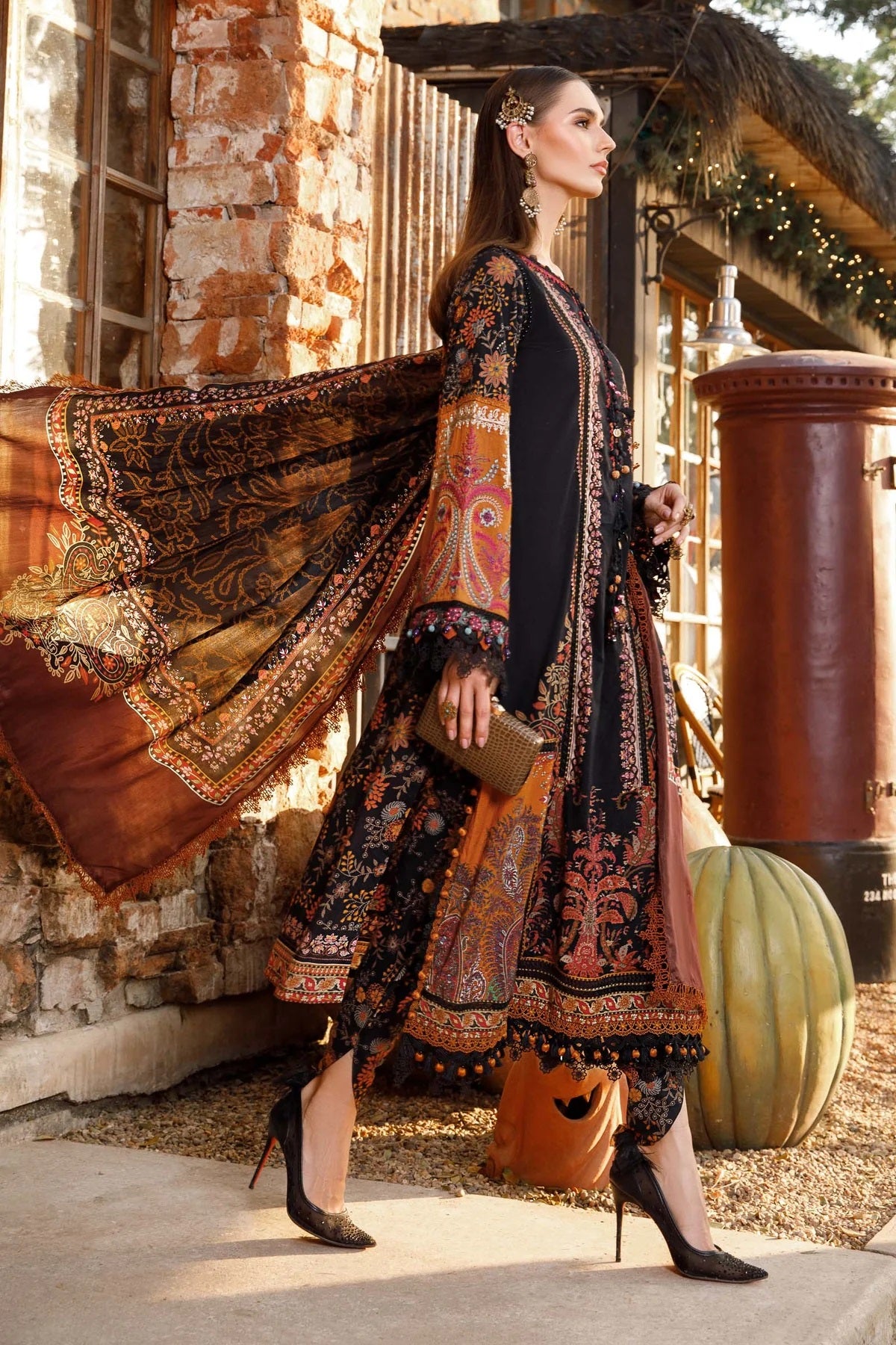 Maria B Black Printed Lawn Collection Replica