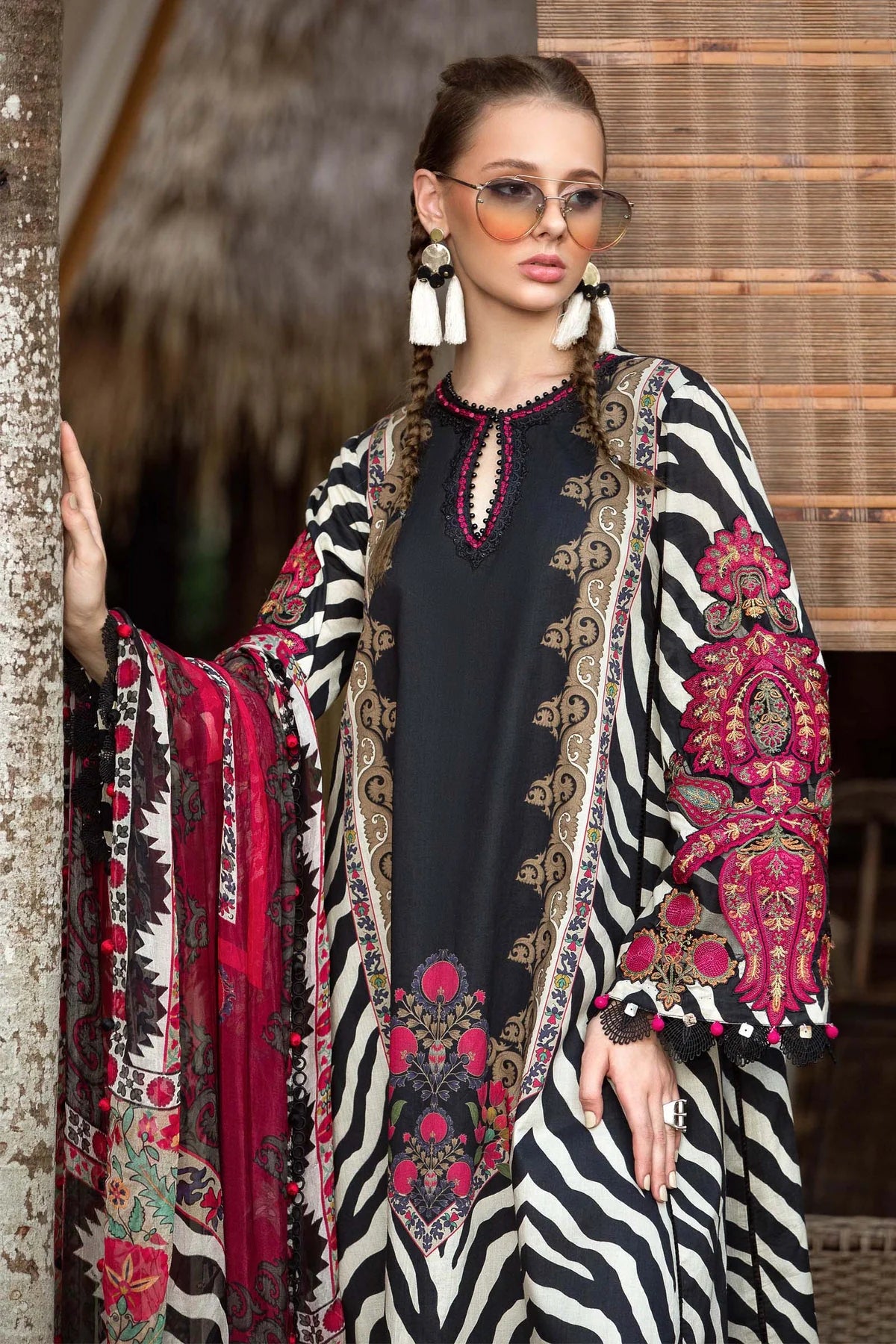 Maria B Mprint Black White Swiss Lawn Printed Collection Replica