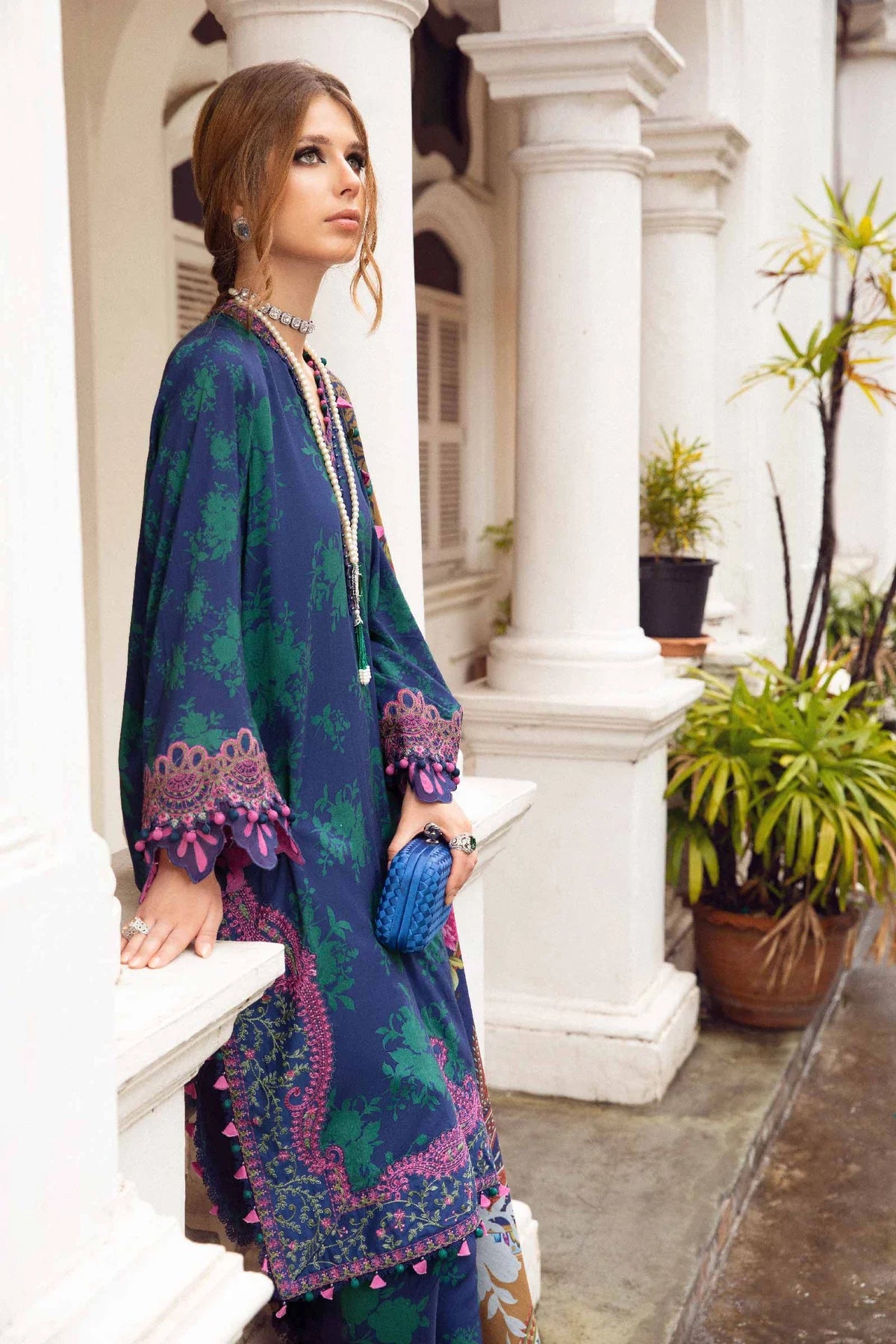 Maria B Blue Digital Printed Lawn Collection Replica