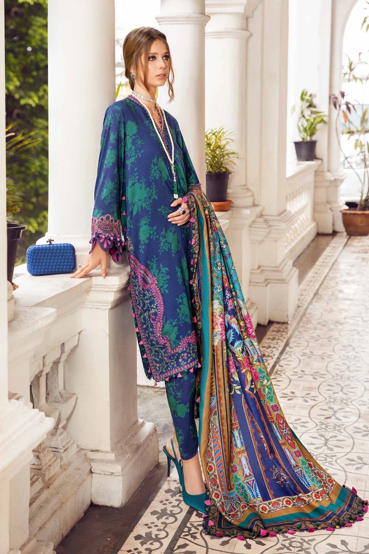 Maria B Blue Digital Printed Lawn Collection Replica