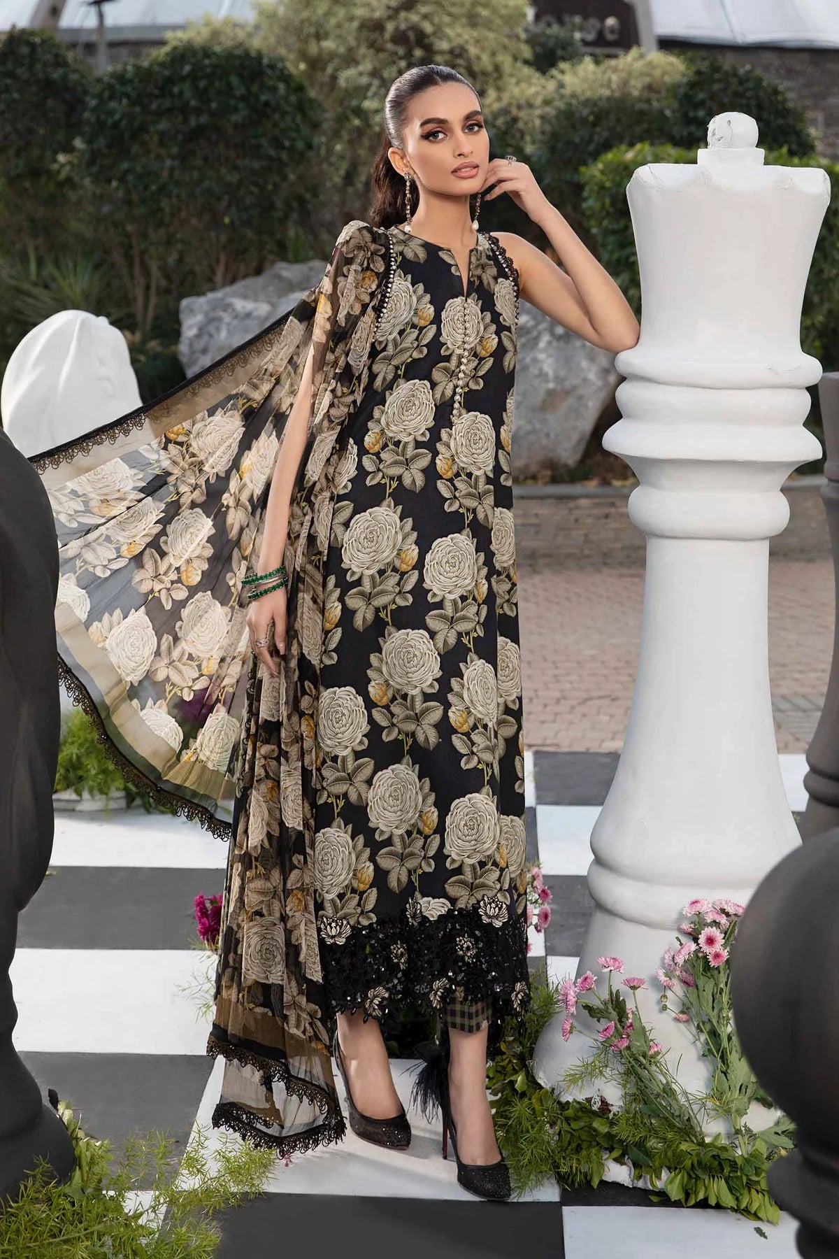 Maria B Black Digital Printed Lawn Collection Replica