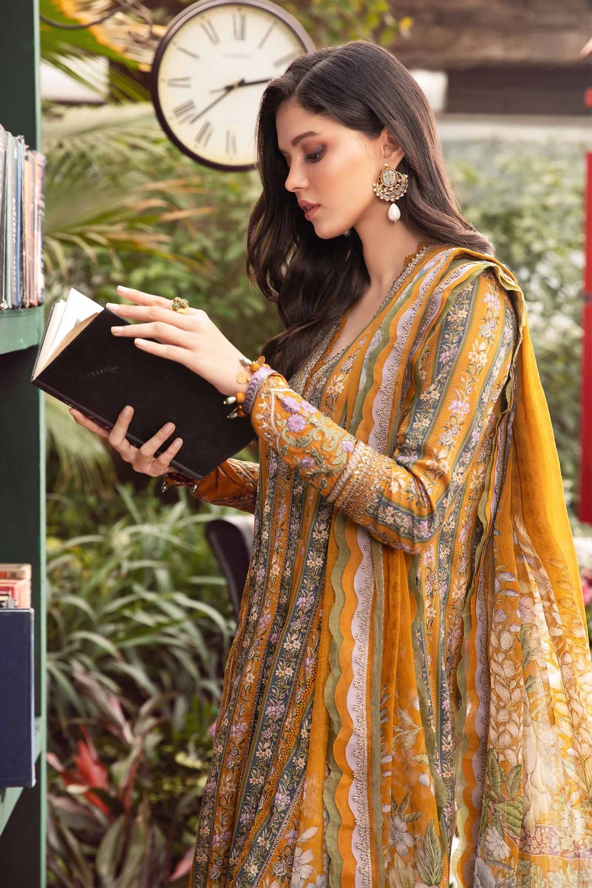 Maria B Mprint Mustard Printed Lawn Collection Replica