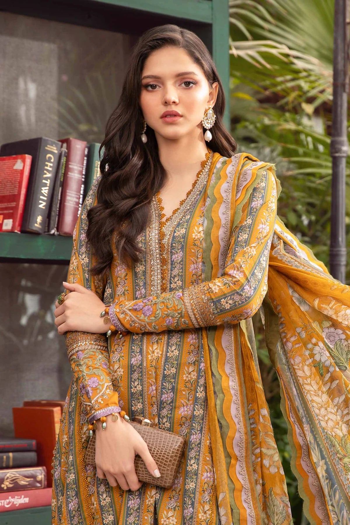 Maria B Mprint Mustard Printed Lawn Collection Replica