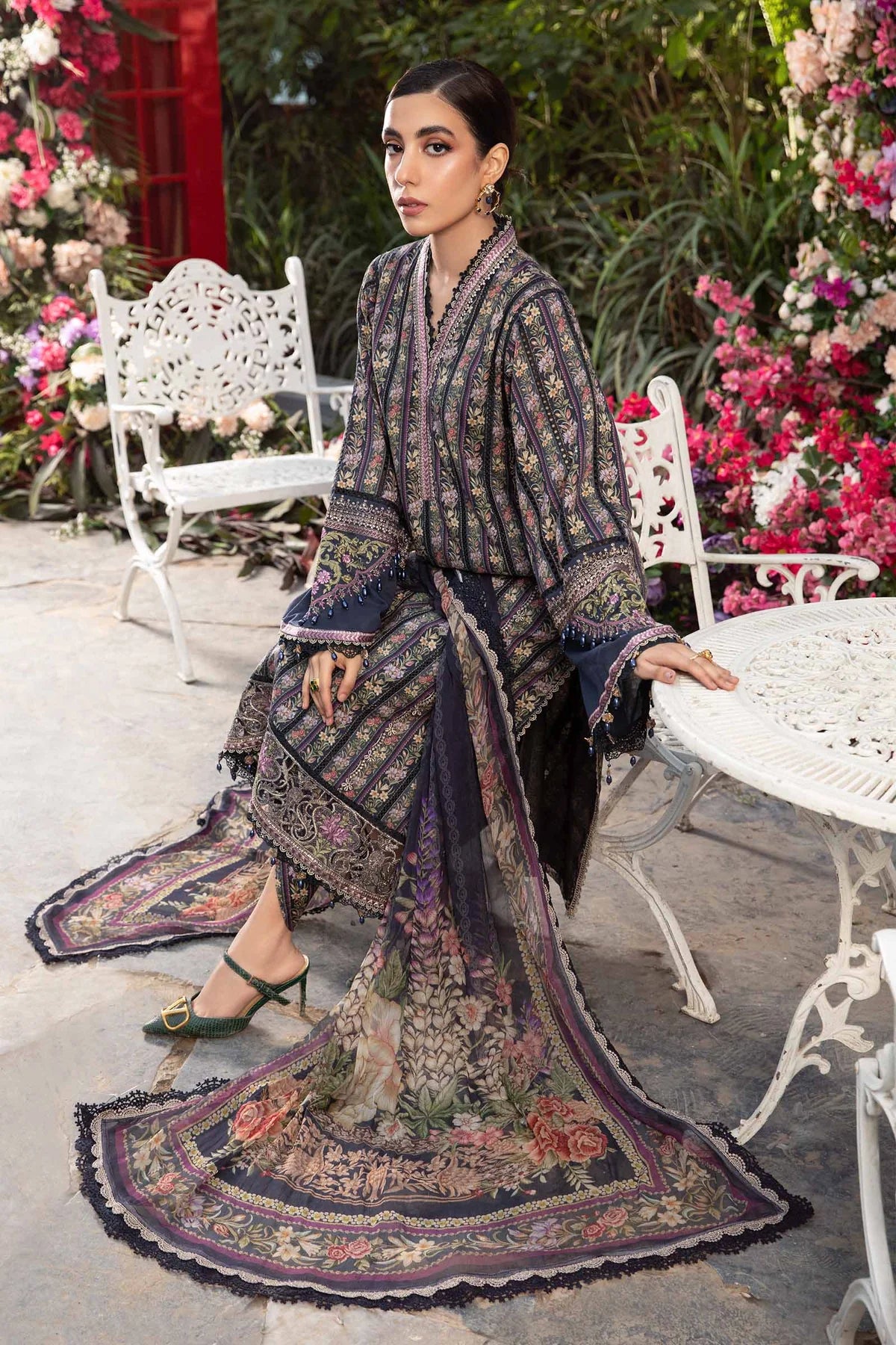 Maria B Mprint Blue Printed Lawn Collection Replica