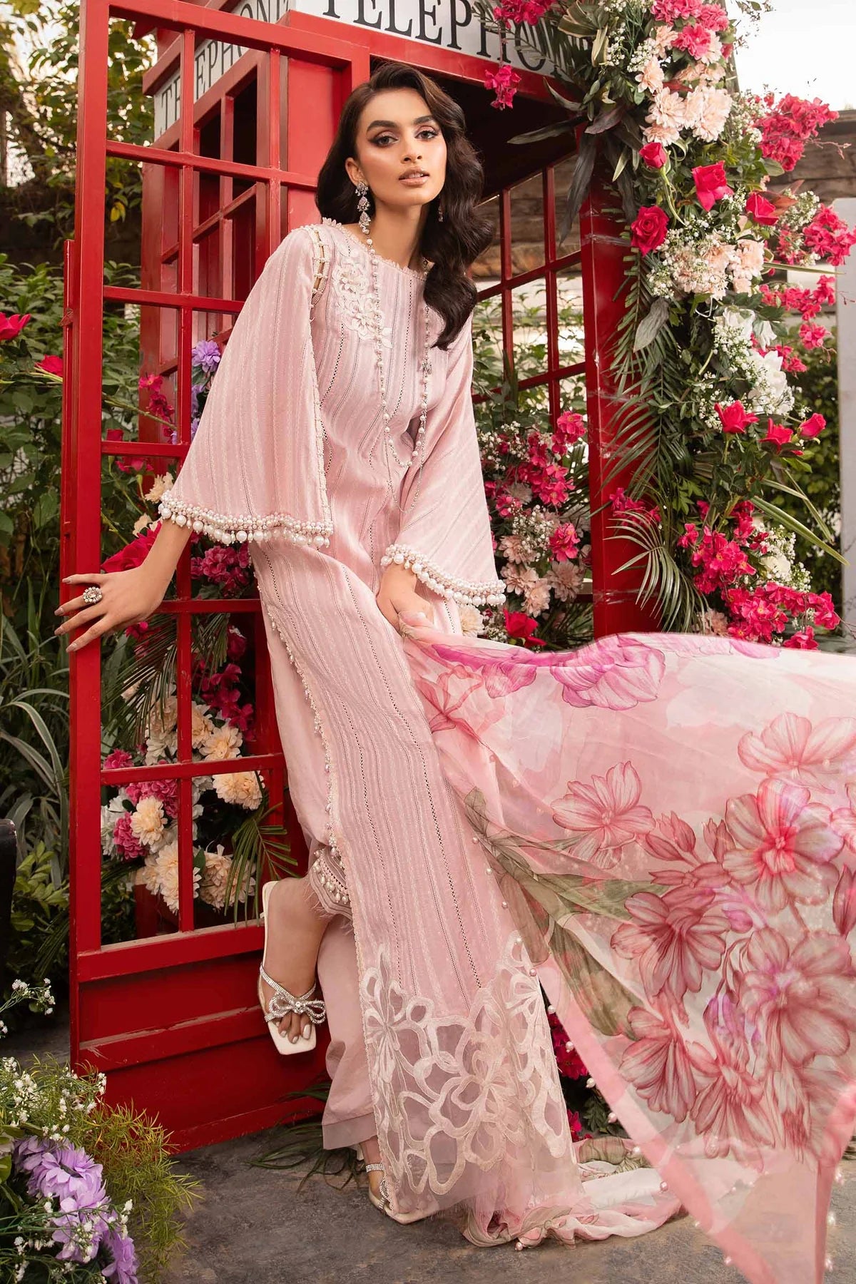 Maria B Pink MPrint Lawn Collection Replica