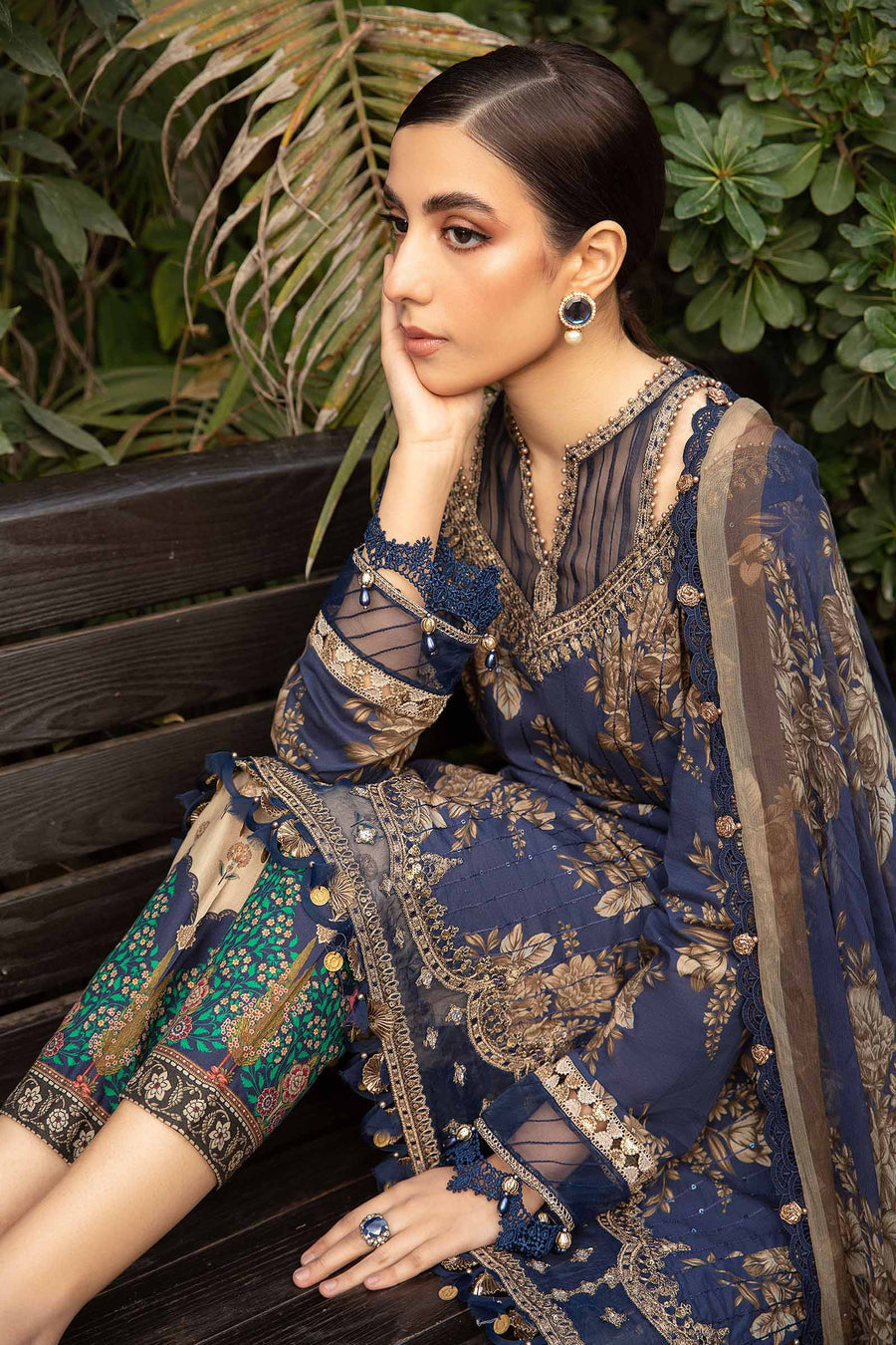 Maria B Mprint Blue Luxury Lawn Collection Replica