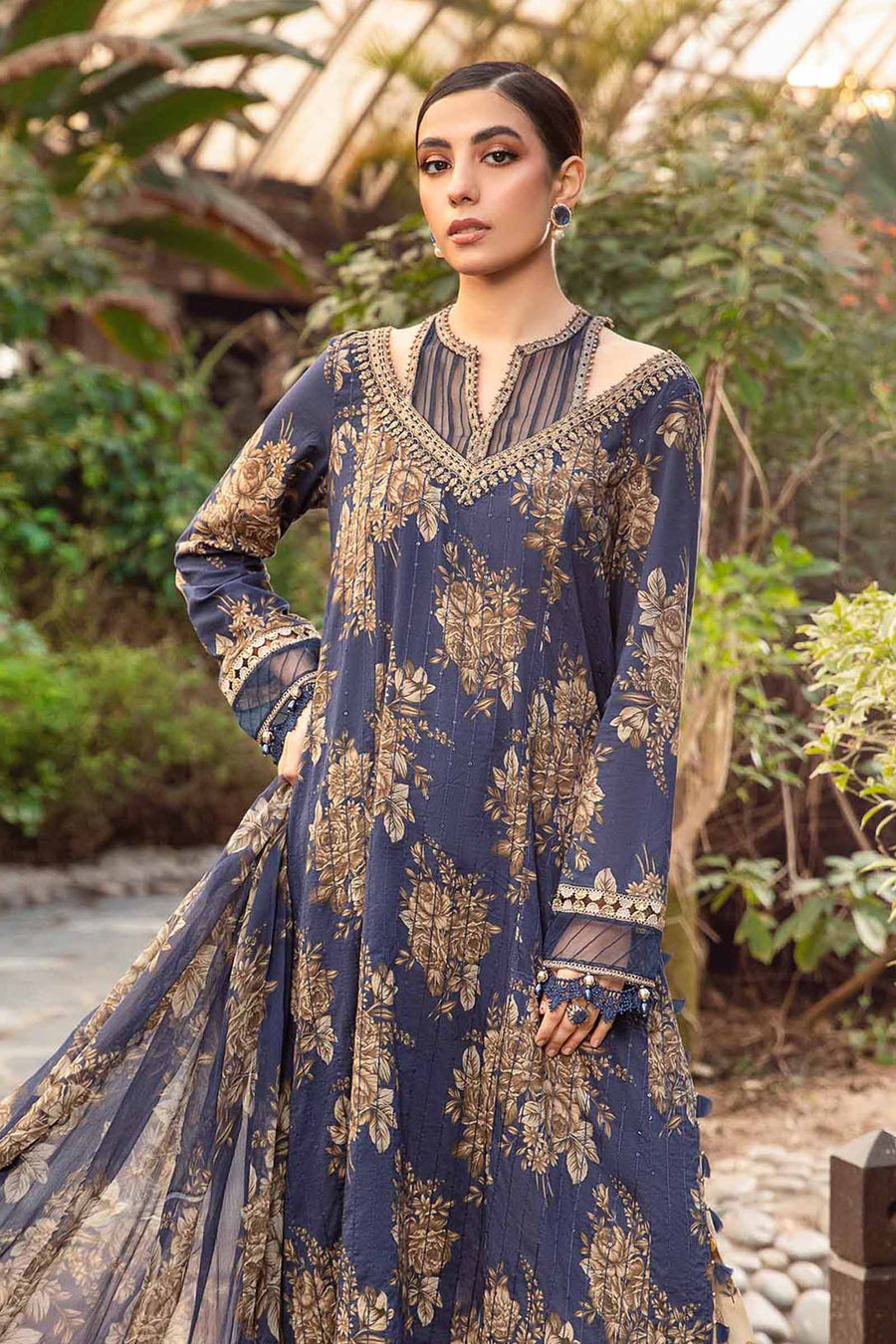 Maria B Mprint Blue Luxury Lawn Collection Replica