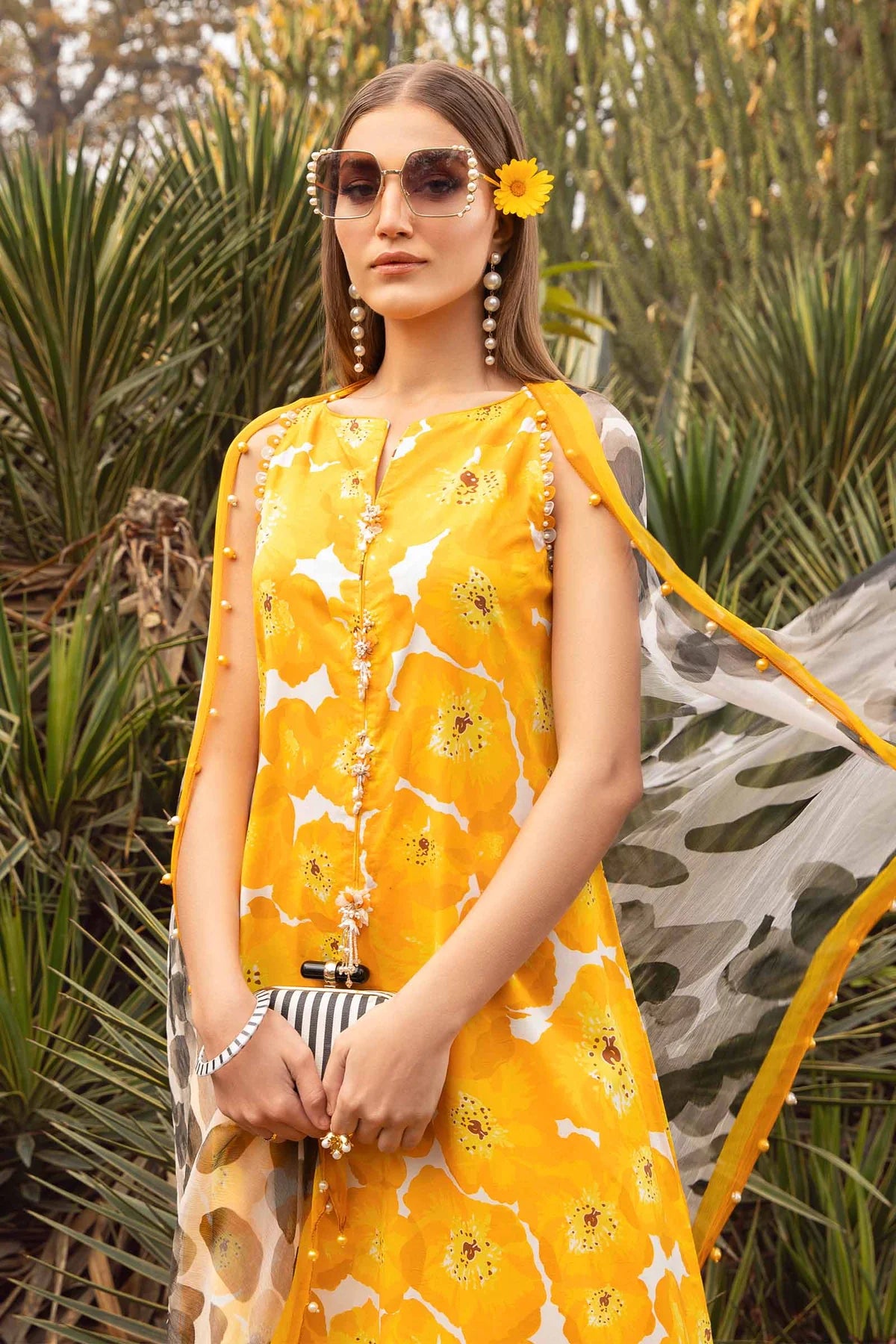 Maria B Mprint Yellow Printed Lawn Collection Replica