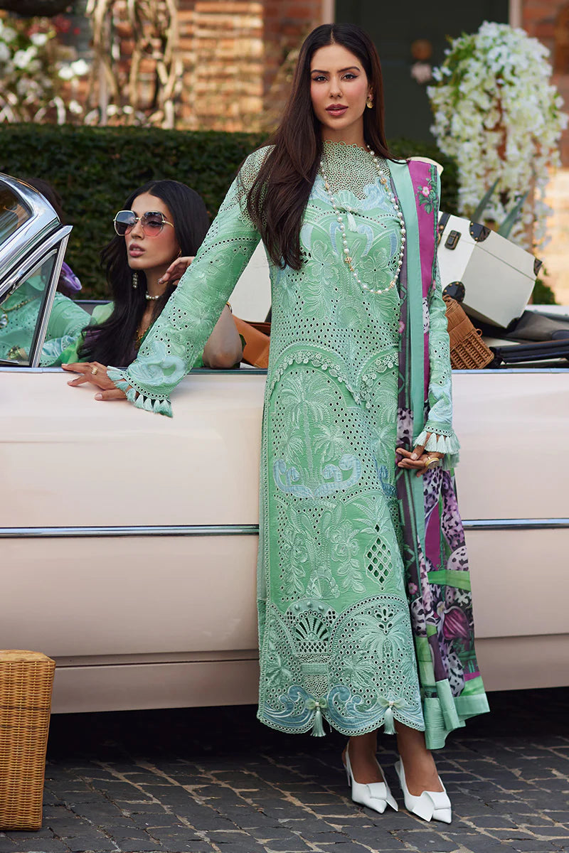 Mushq Piazza Panache  Sea Green Luxury Lawn Collection