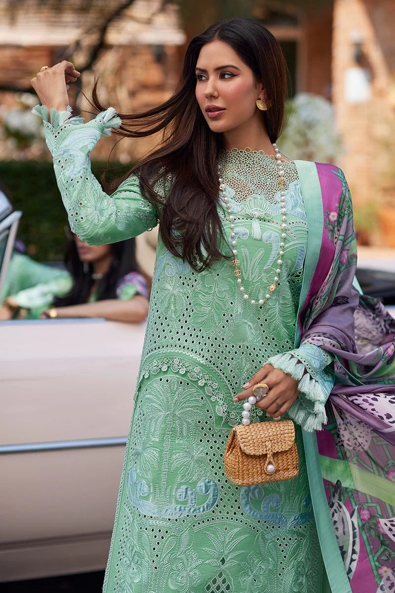 Mushq Piazza Panache  Sea Green Luxury Lawn Collection