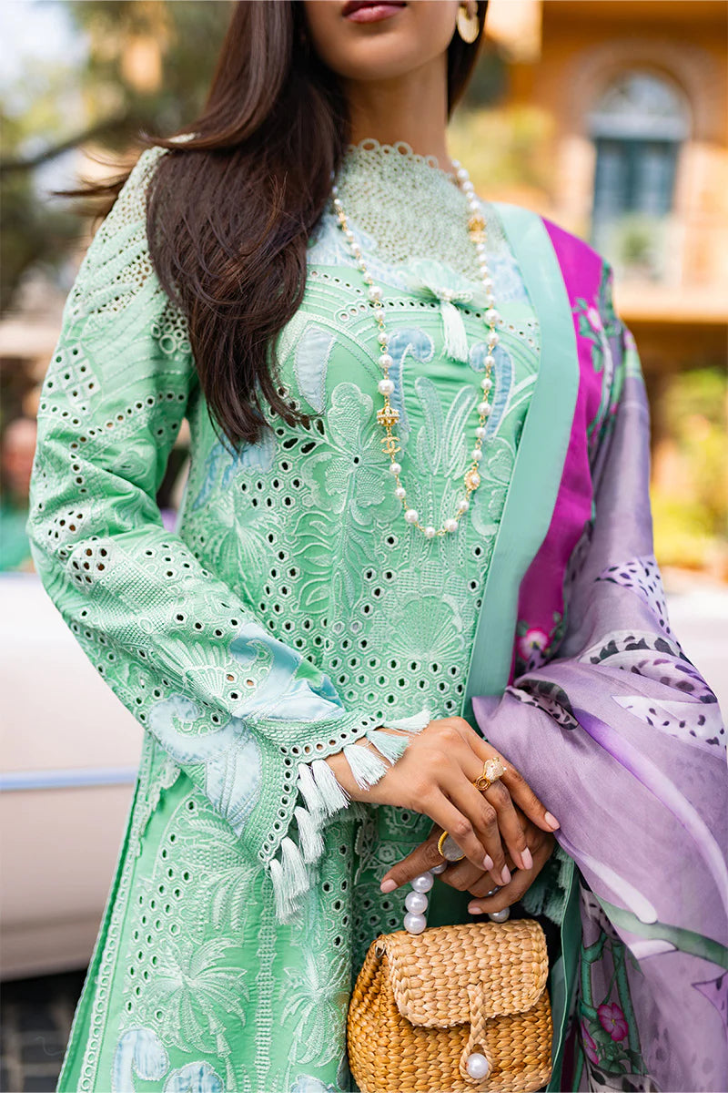 Mushq Piazza Panache  Sea Green Luxury Lawn Collection