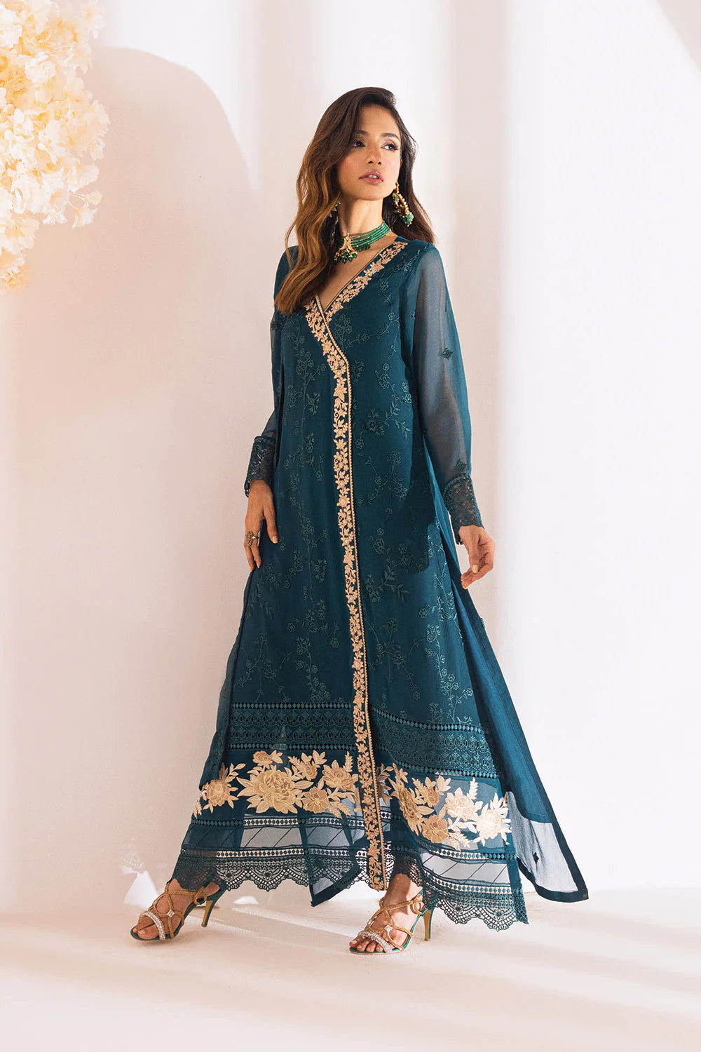 Azure Angrakha Blue Formal Collection Chiffon Replica