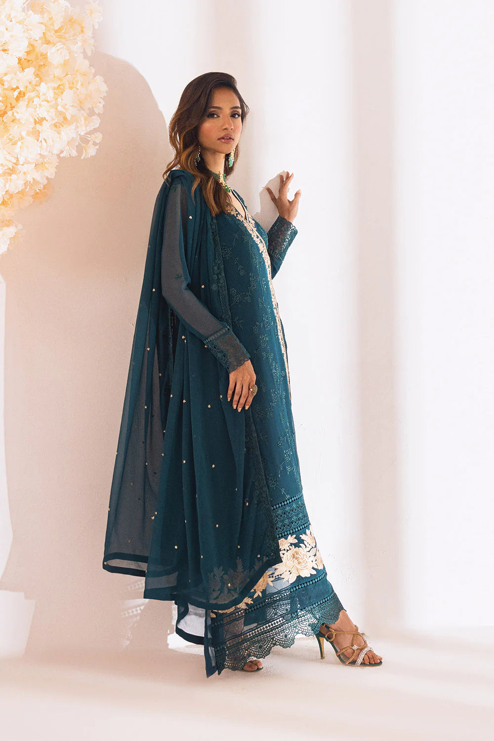 Azure Angrakha Blue Formal Collection Chiffon Replica