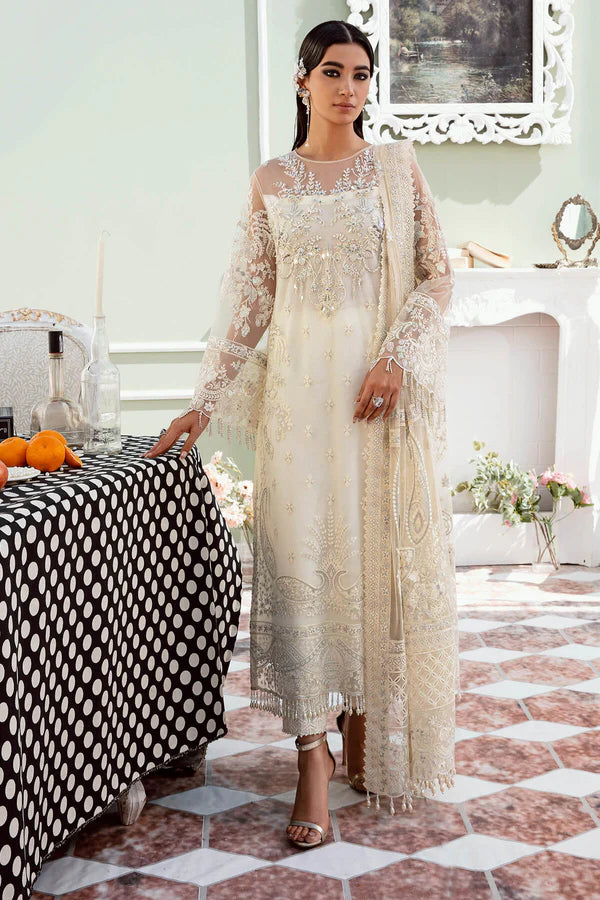 Imrozia White Chiffon Formal Collection Replica