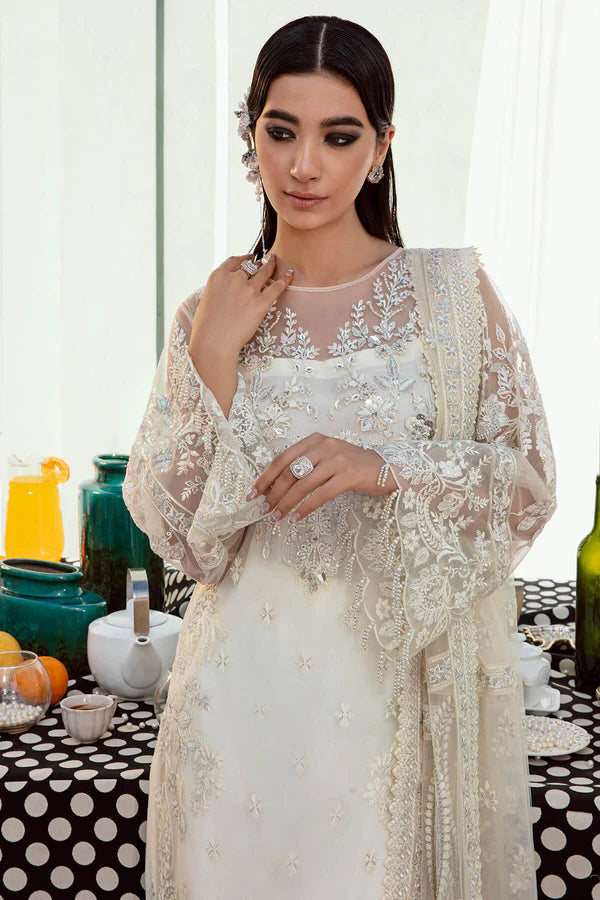 Imrozia White Chiffon Formal Collection Replica