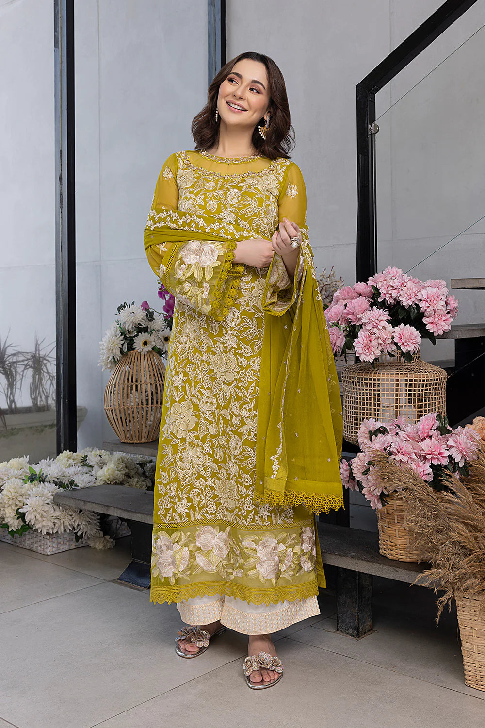 Azure Sun Flower Formal Collection Chiffon Replica