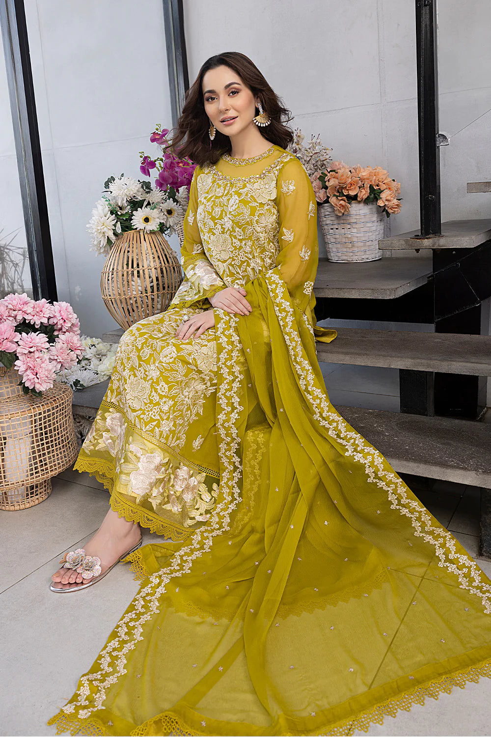 Azure Sun Flower Formal Collection Chiffon Replica