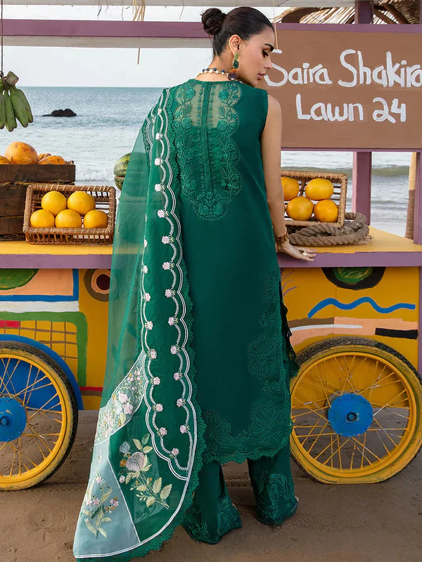 Saira Shakira Green Luxury Lawn Collection Replica