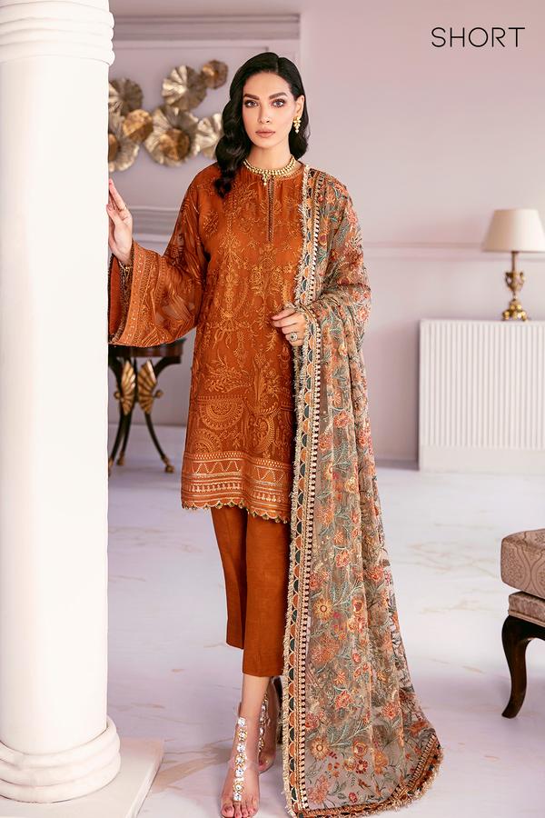 Barouqe Orange Formal Chiffon Replica