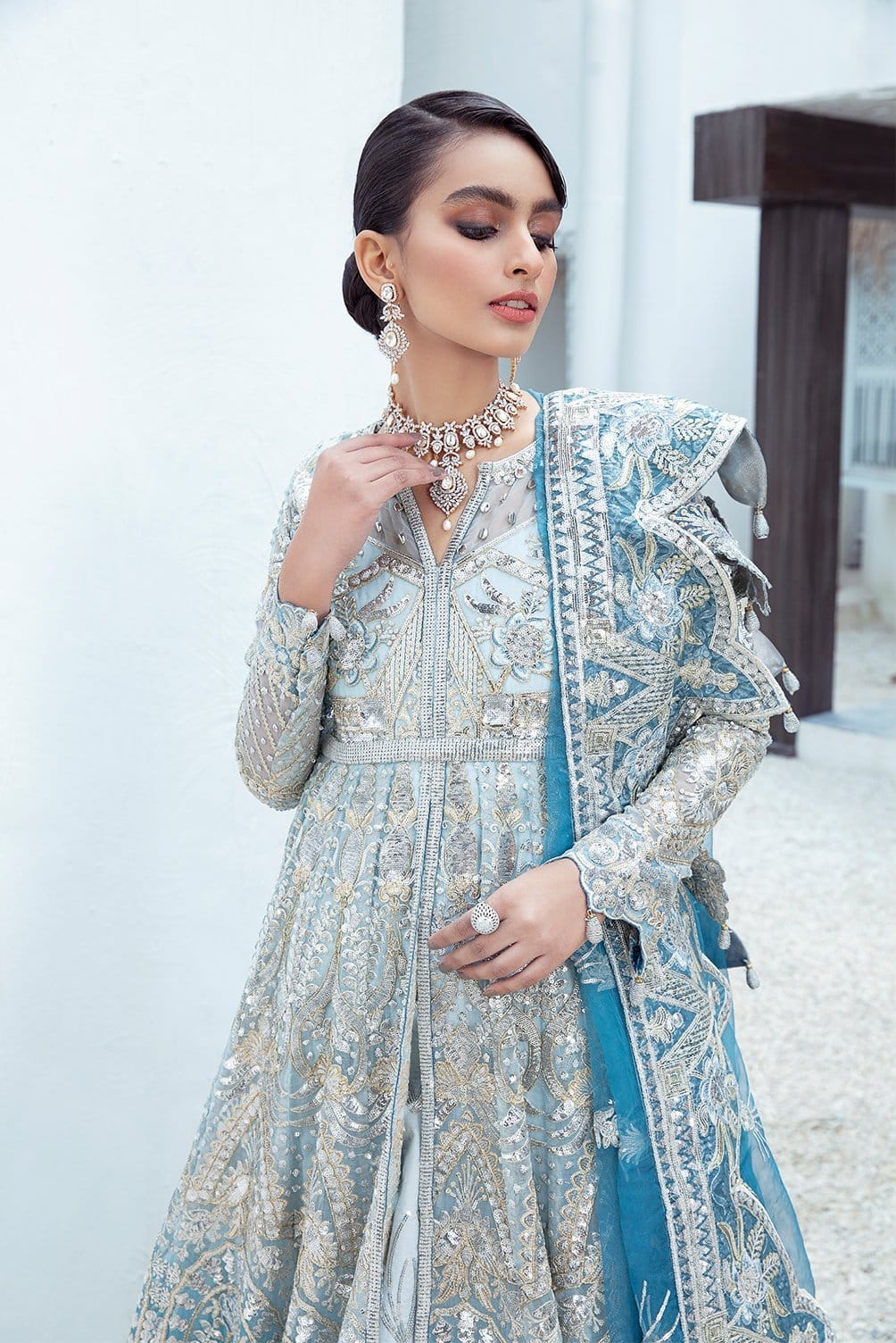 Fareesia Blue Bridal Collection Replica