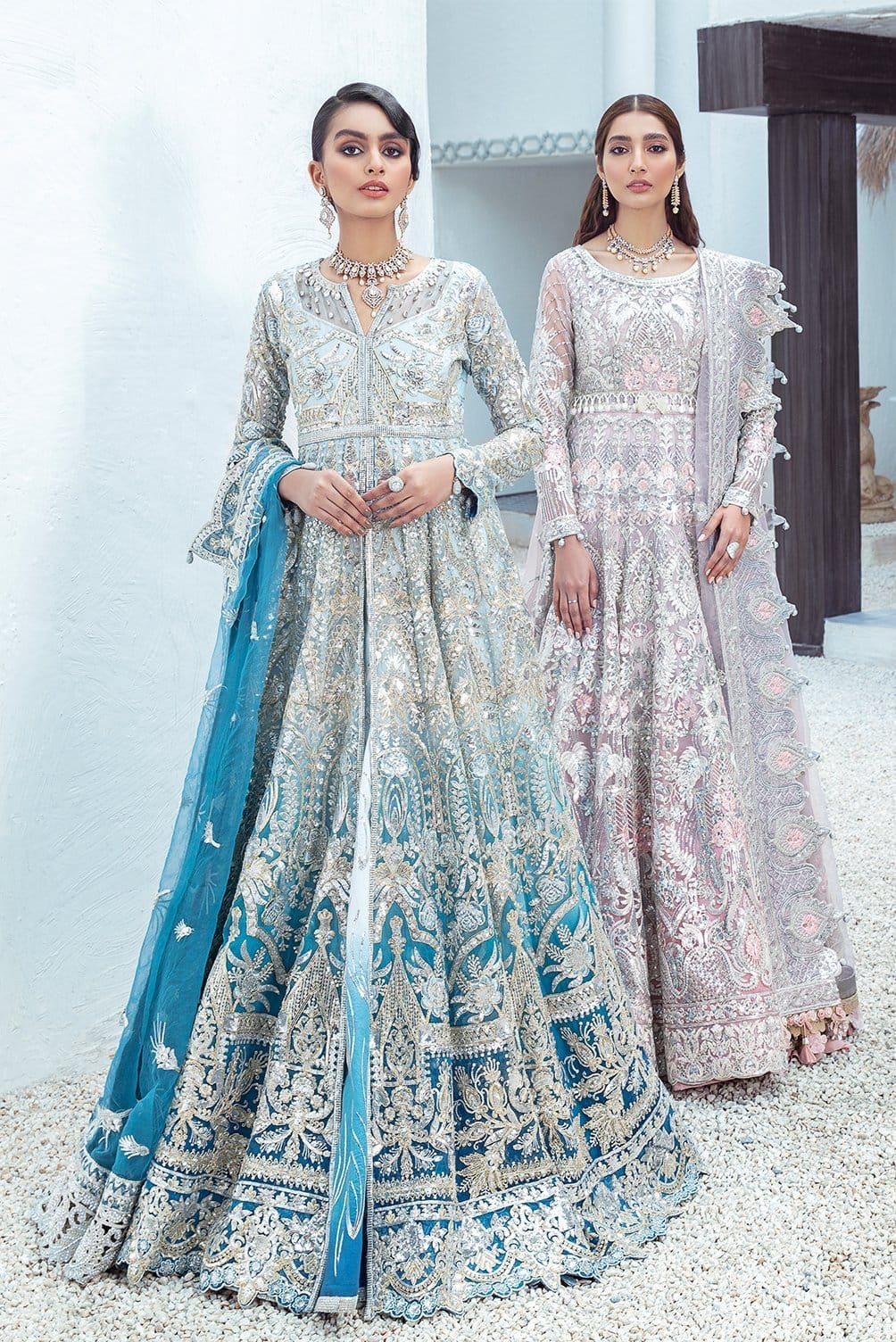 Fareesia Blue Bridal Collection Replica