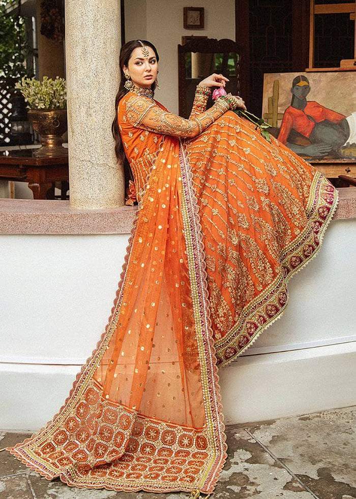 Afrozeh Orange Exclusive Net Maxi Replica