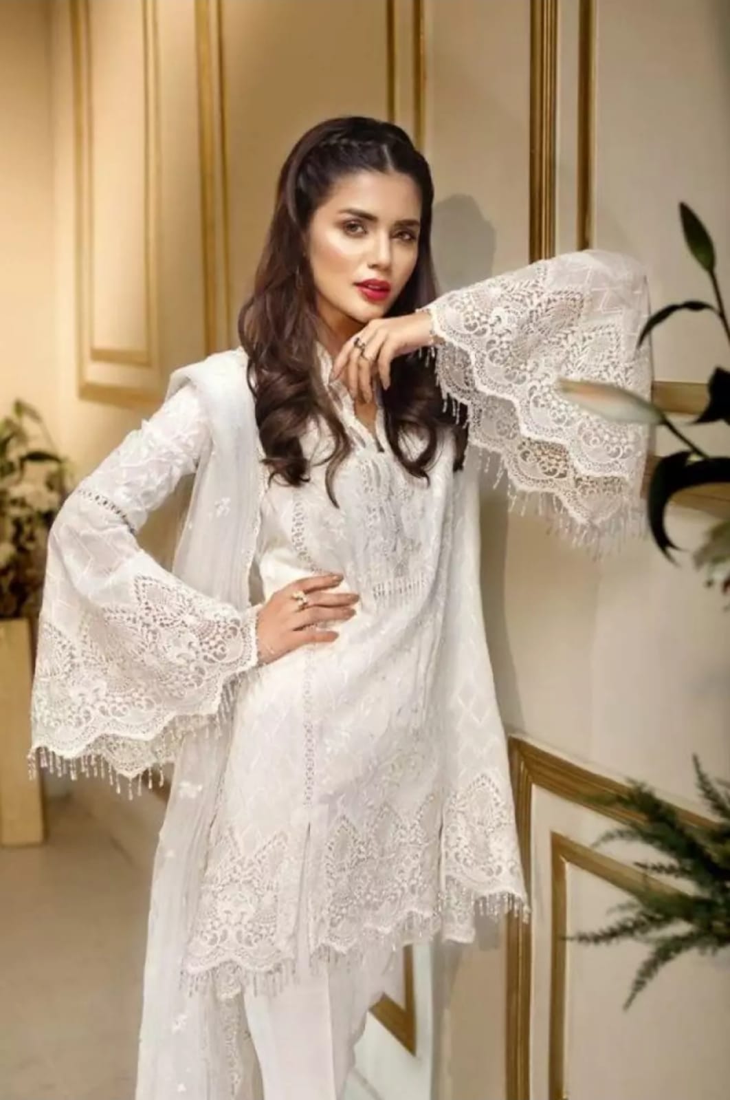 Anaya White Exclusive Chiffon Replica