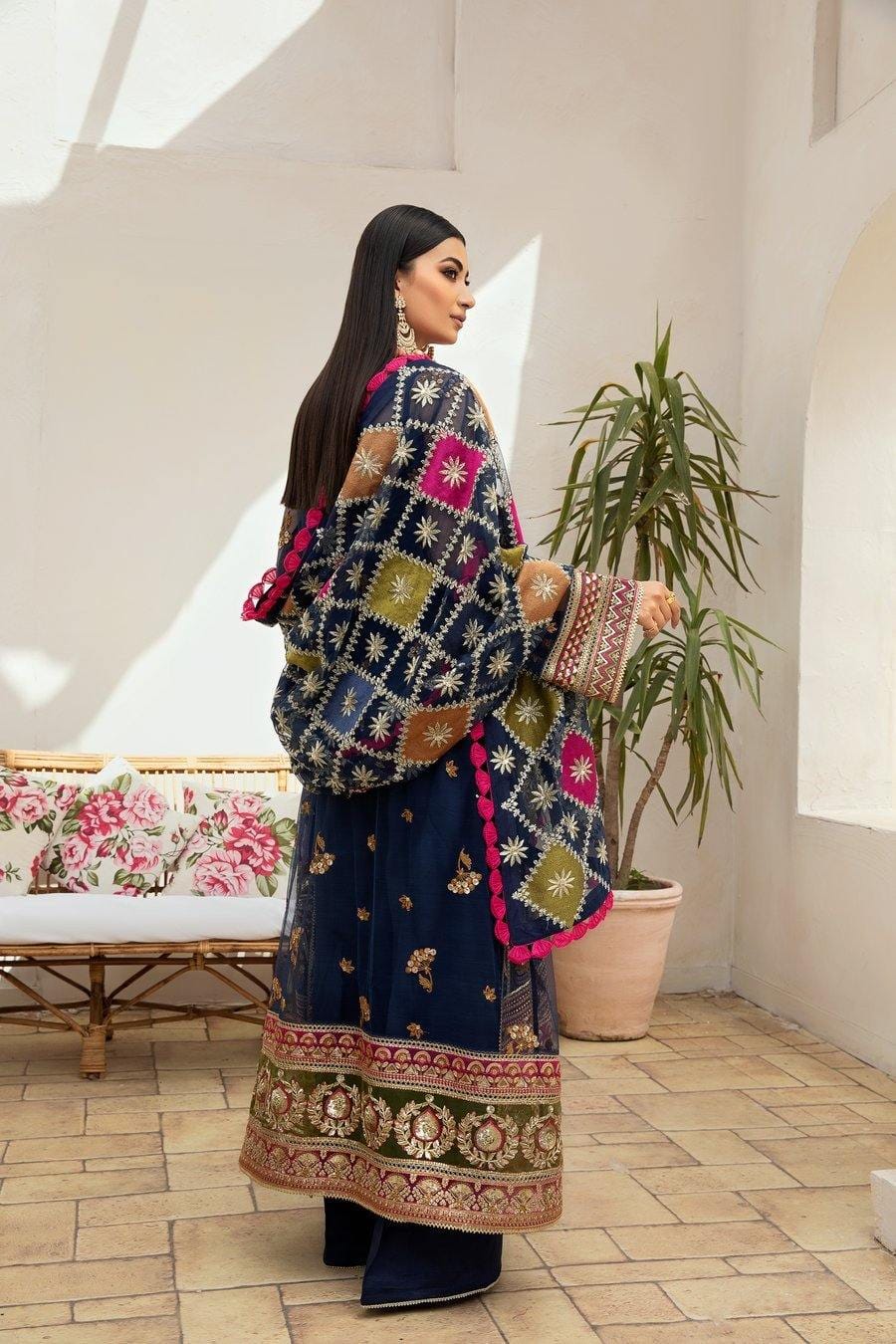 Maryam Hussain Blue Exclusive Net Replica