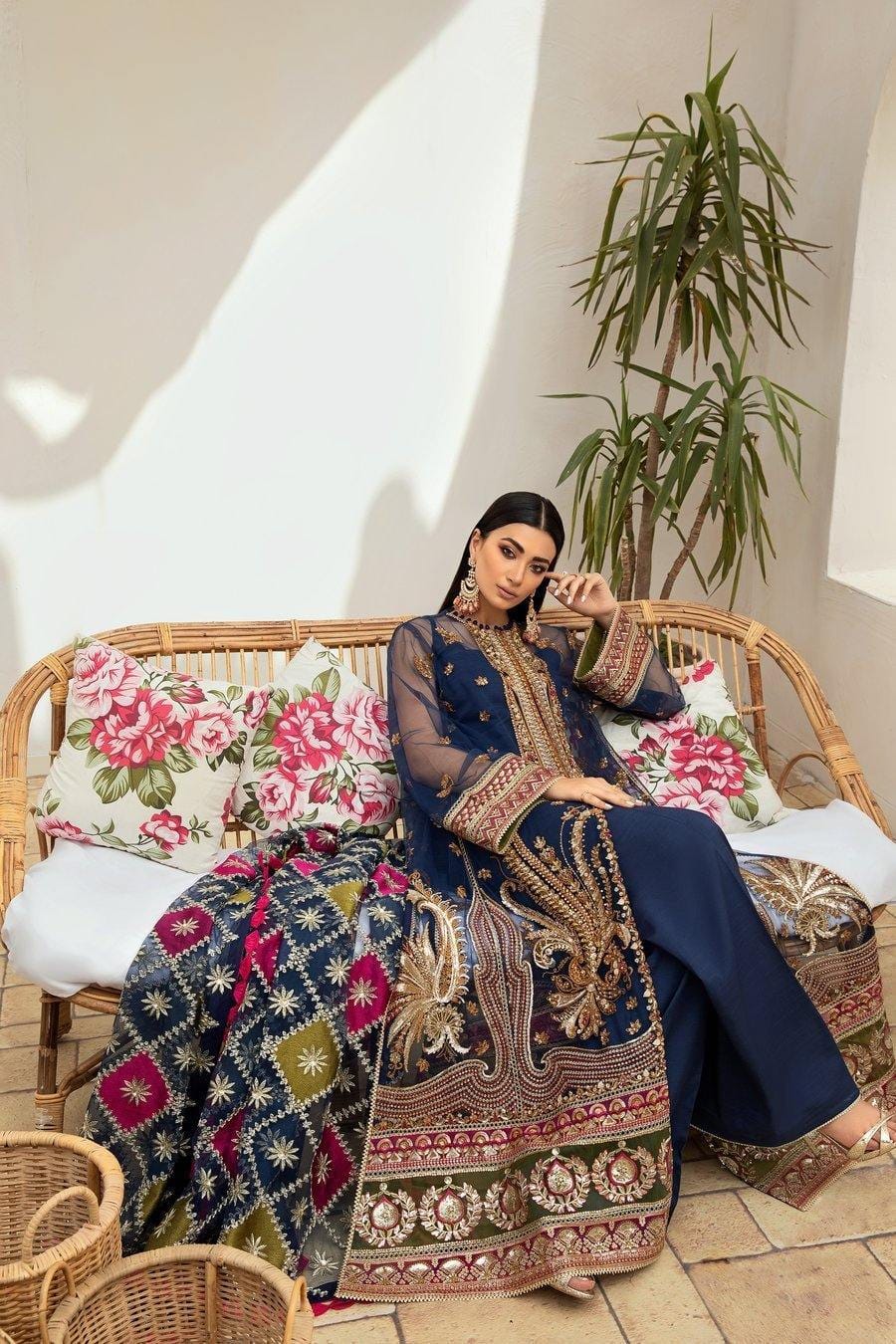 Maryam Hussain Blue Exclusive Net Replica