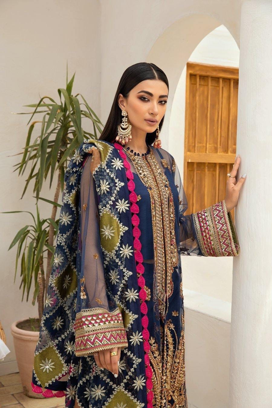 Maryam Hussain Blue Exclusive Net Replica