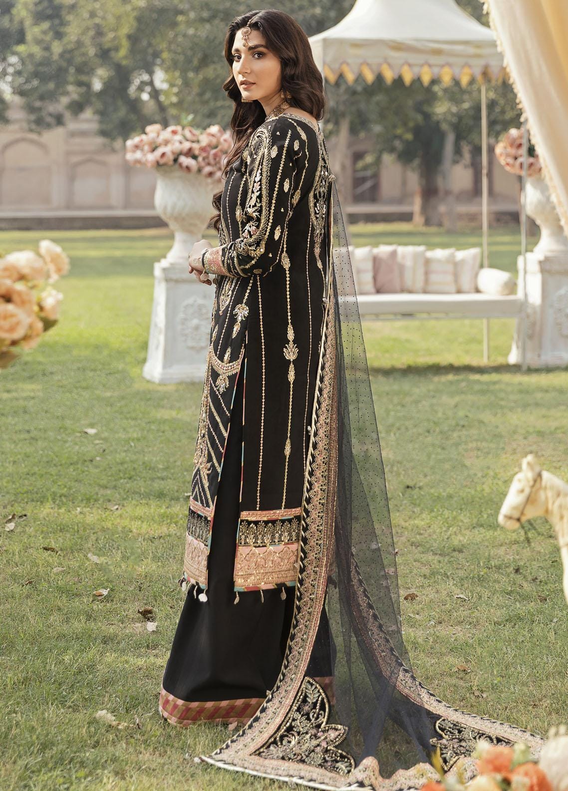 Gulaal Black Exclusive Net Replica