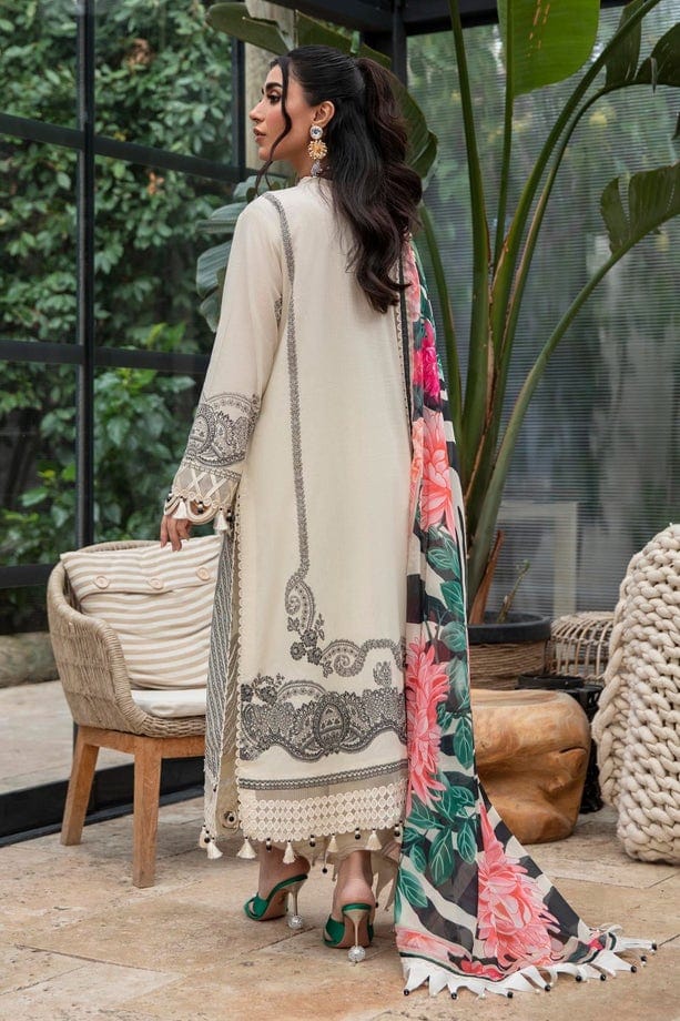 Sana Safinaz White Luxury Lawn Collection Replica