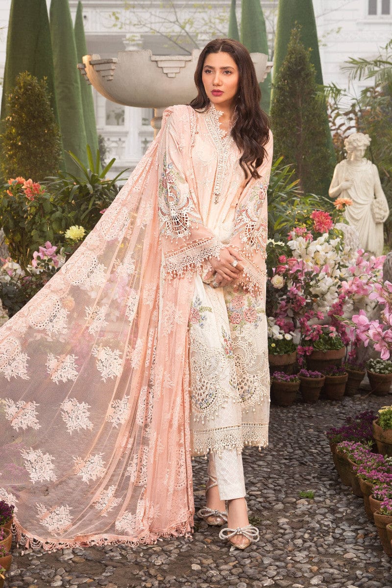 Maria B Peach Luxury Lawn Collection Replica