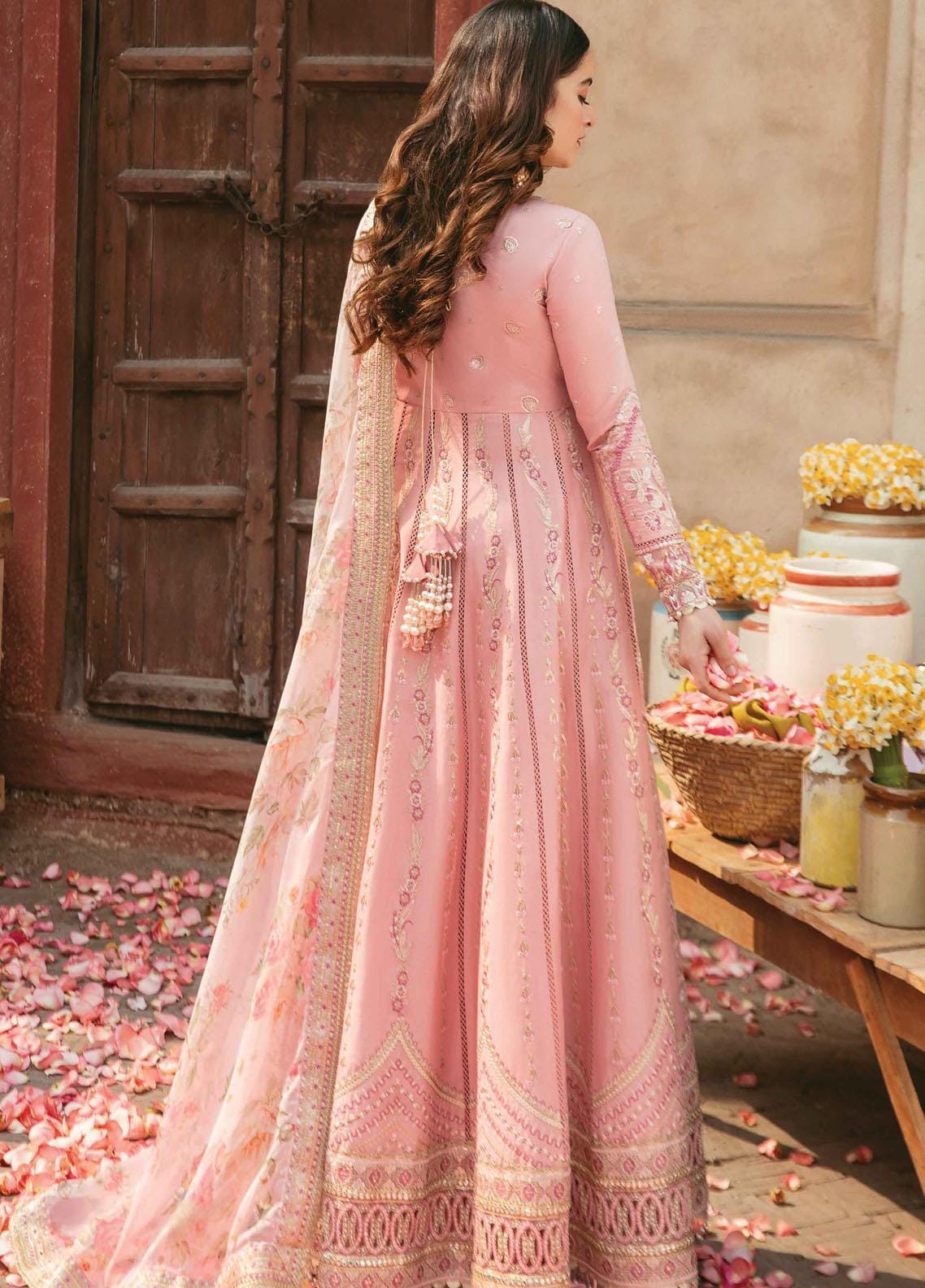 Afrozeh Pink Exclusive Lawn Replica