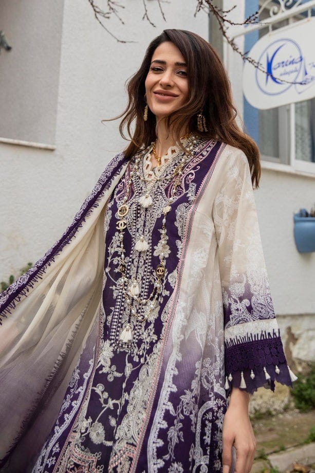 Sana Safinaz Purple Printed Lawn Collection Replica