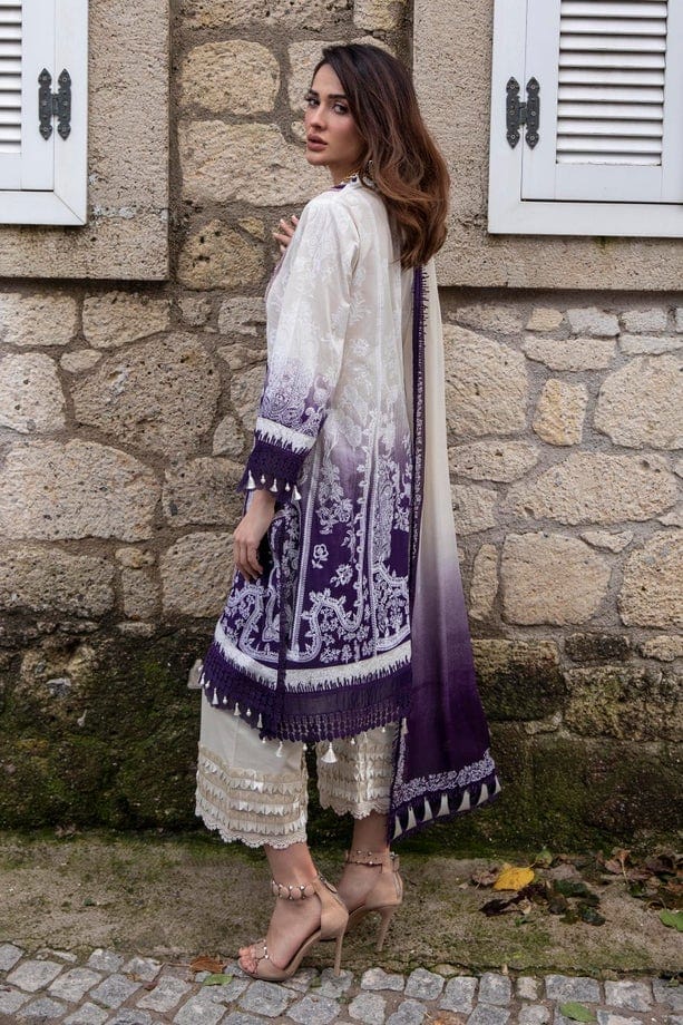 Sana Safinaz Purple Printed Lawn Collection Replica