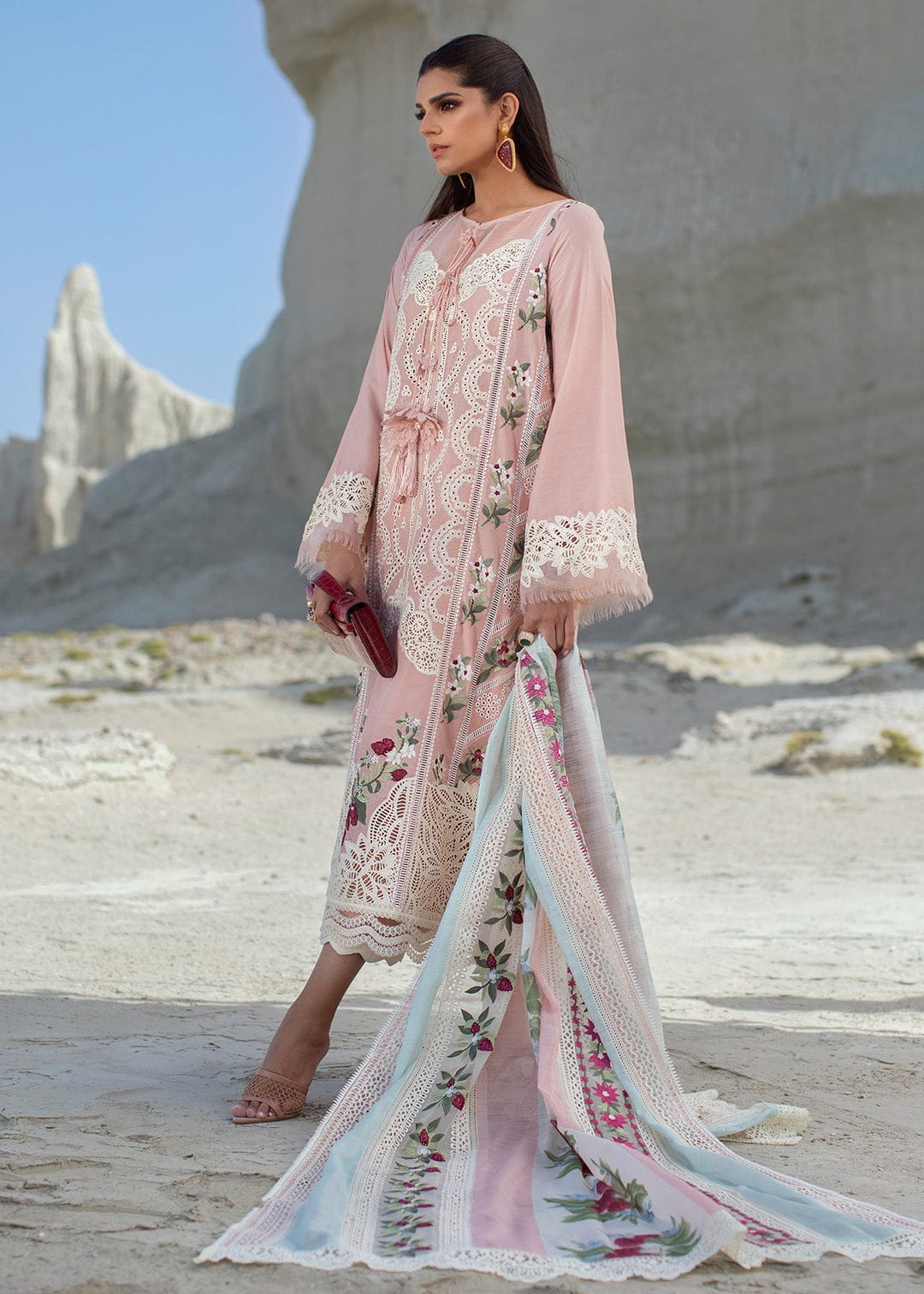 Crimson Pink Luxury Lawn Collection Replica