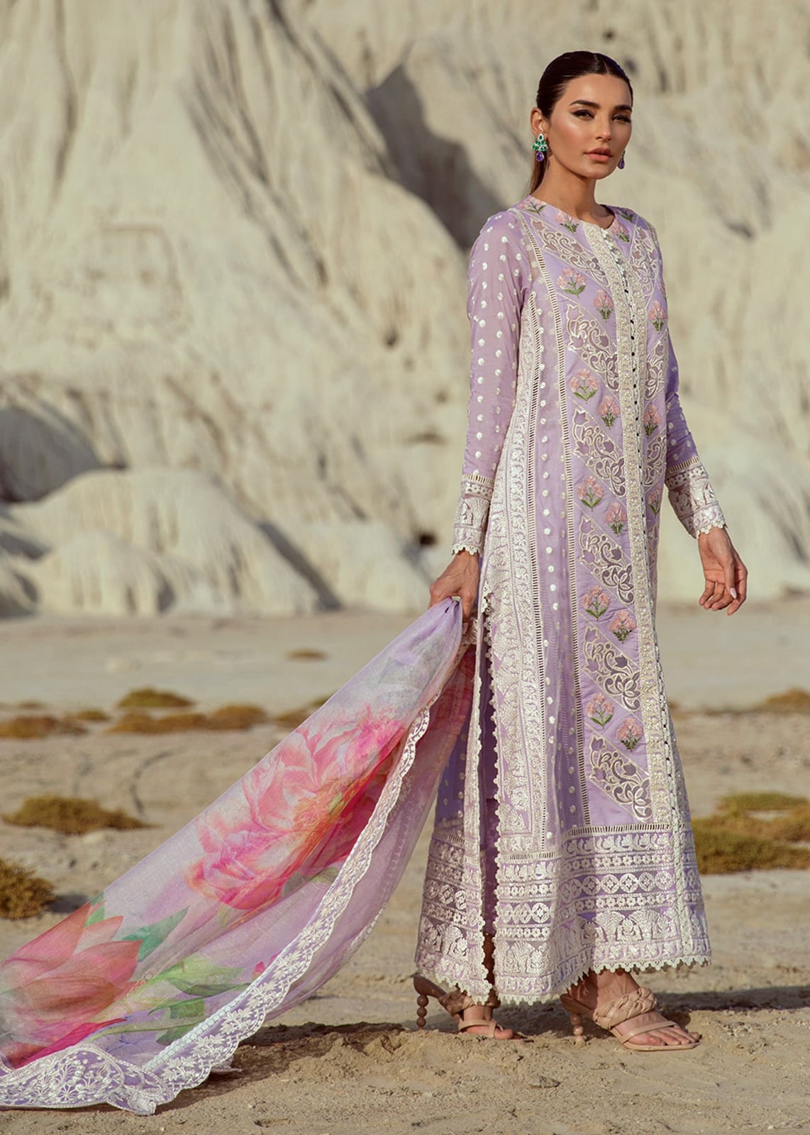 Crimson Mauve Luxury Lawn Collection Replica