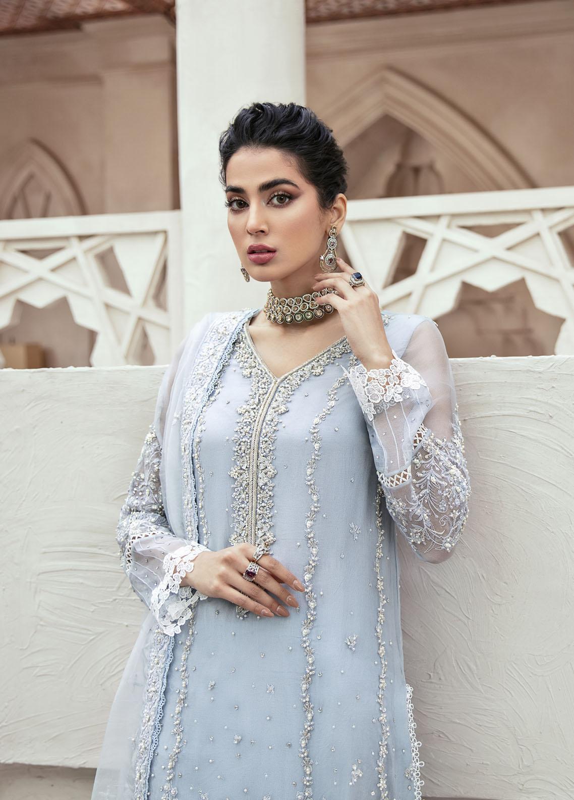 Mushq Blue Formal Collection Organza Replica