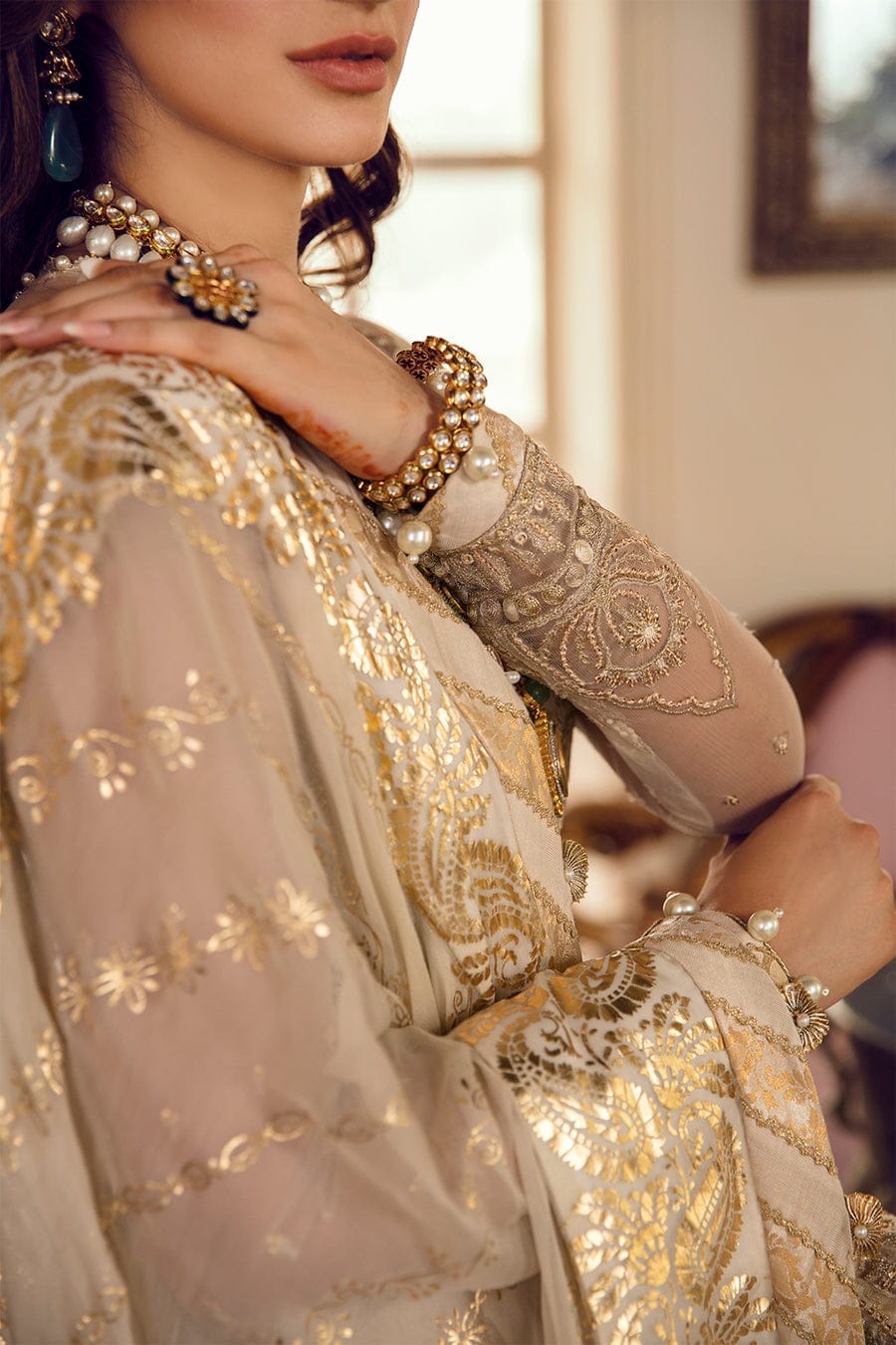 Afrozeh Skin Bridal Collection Net Replica