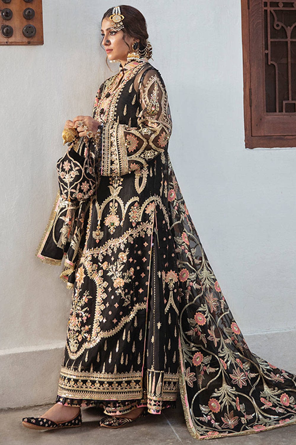 Zarlish By Mohsin Naveed Ranjha Black Organza Replica