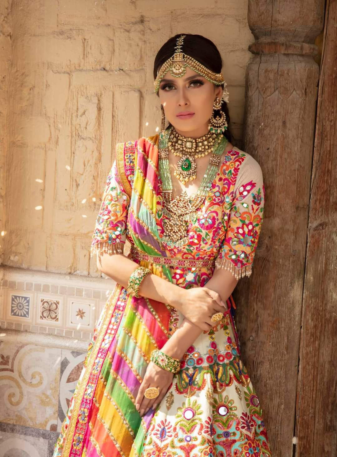 Nomi Ansari Multi Digital Printed Silk Formal Collection Replica