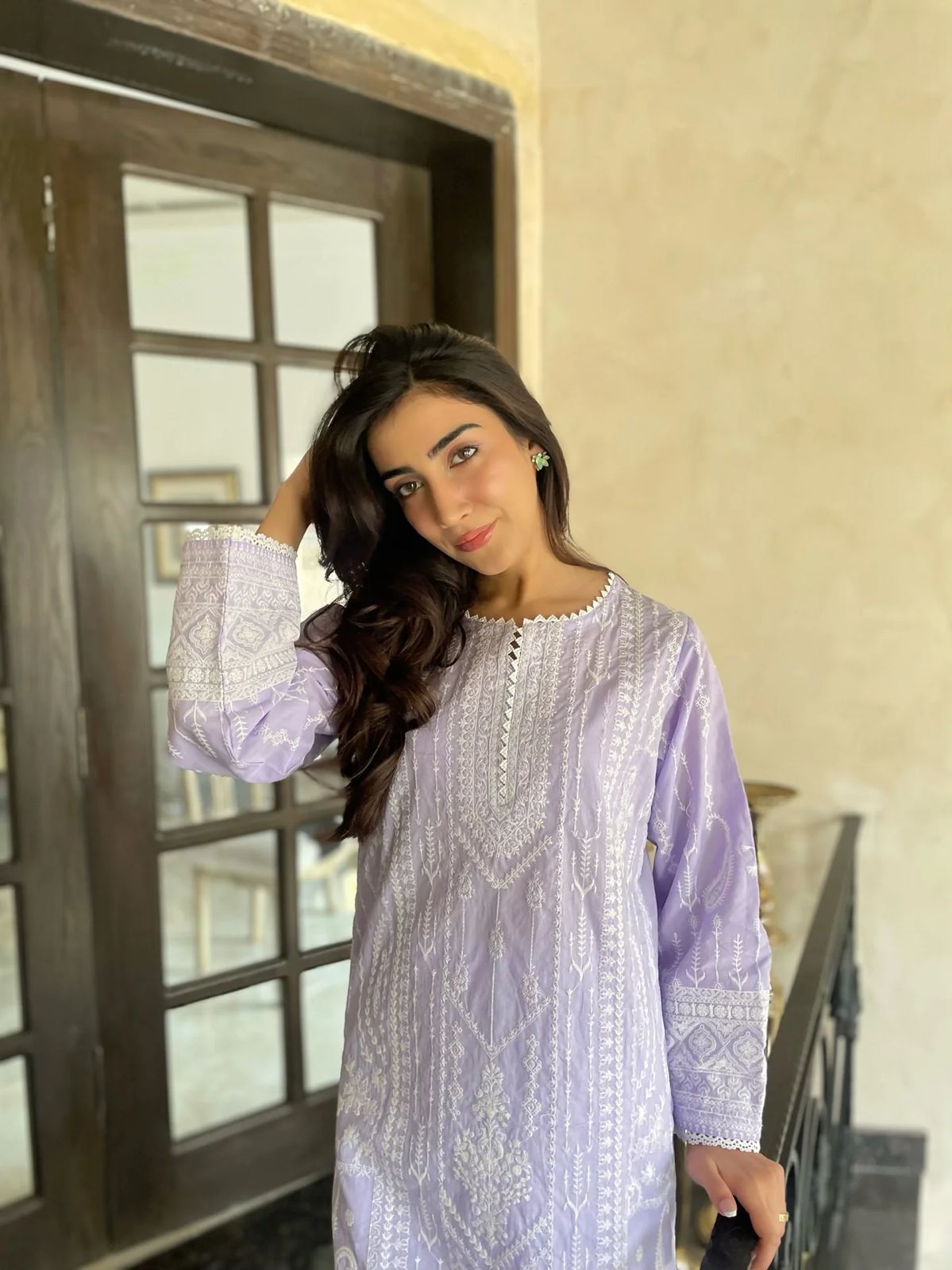 Naarj Purple Luxury Lawn Collection Replica