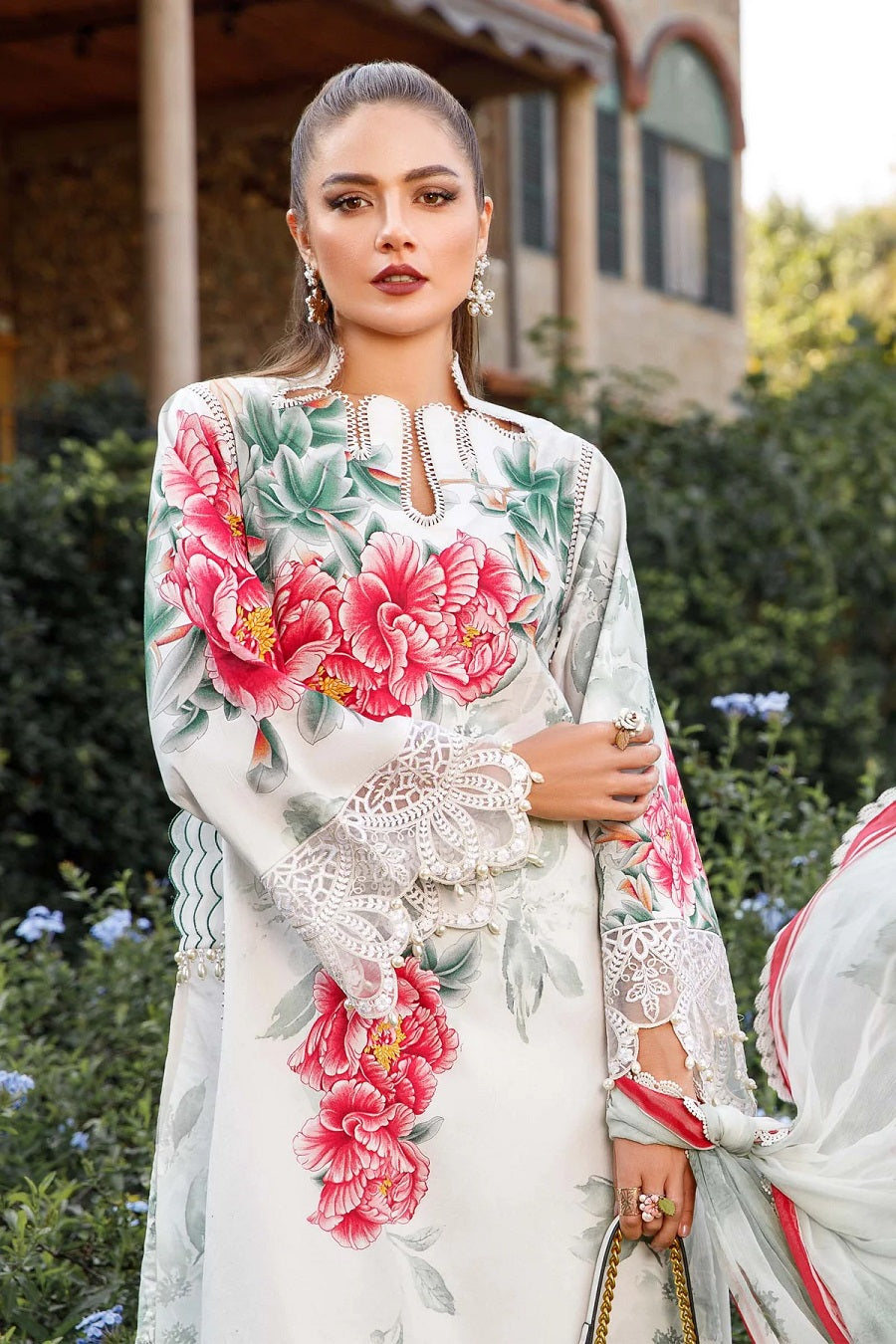 Maria B White Embroidered Luxury Lawn Collection Replica