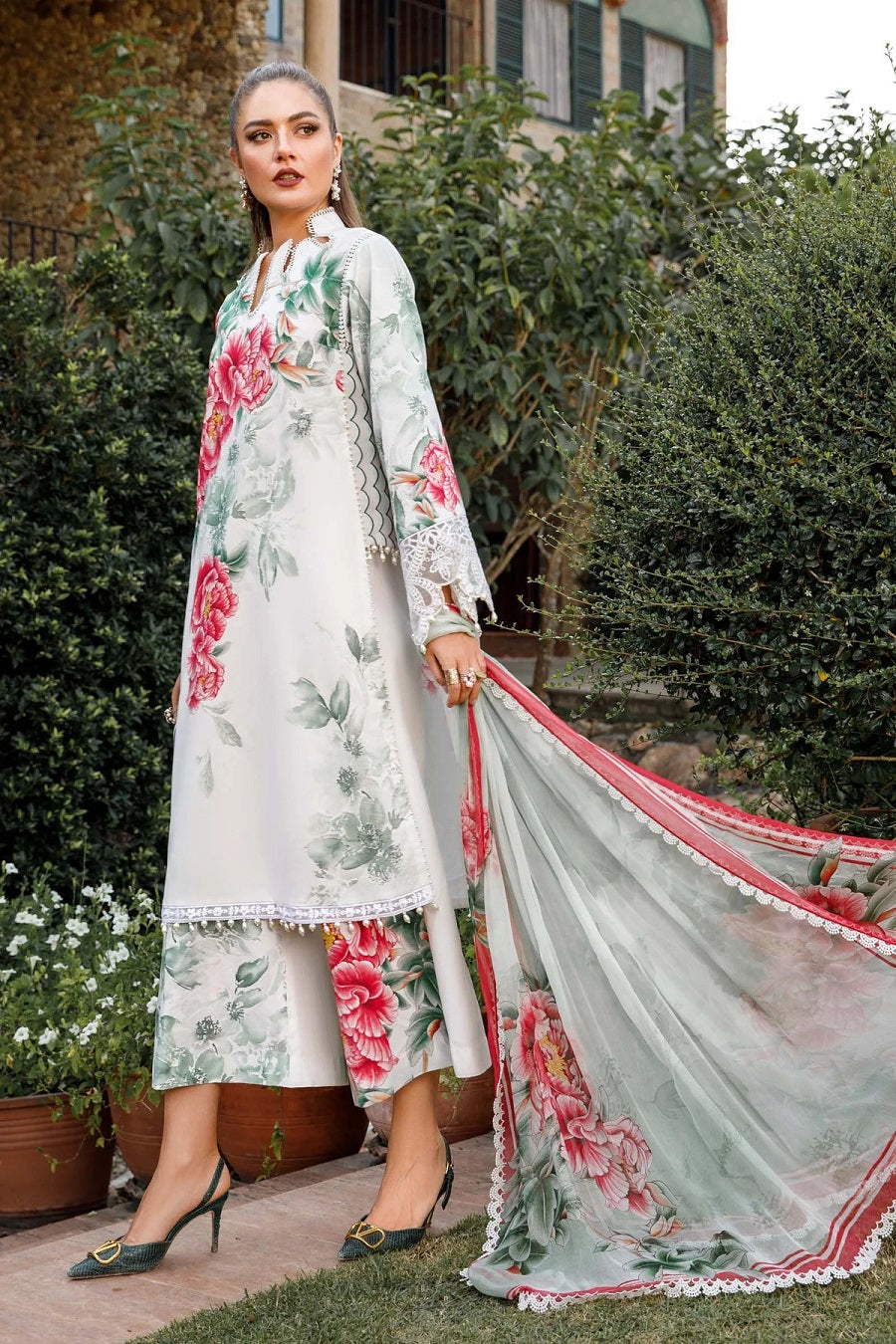 Maria B White Embroidered Luxury Lawn Collection Replica