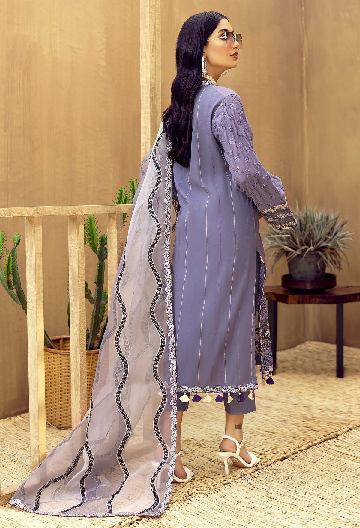 Adan Libas Purple Luxury Lawn Collection Replica