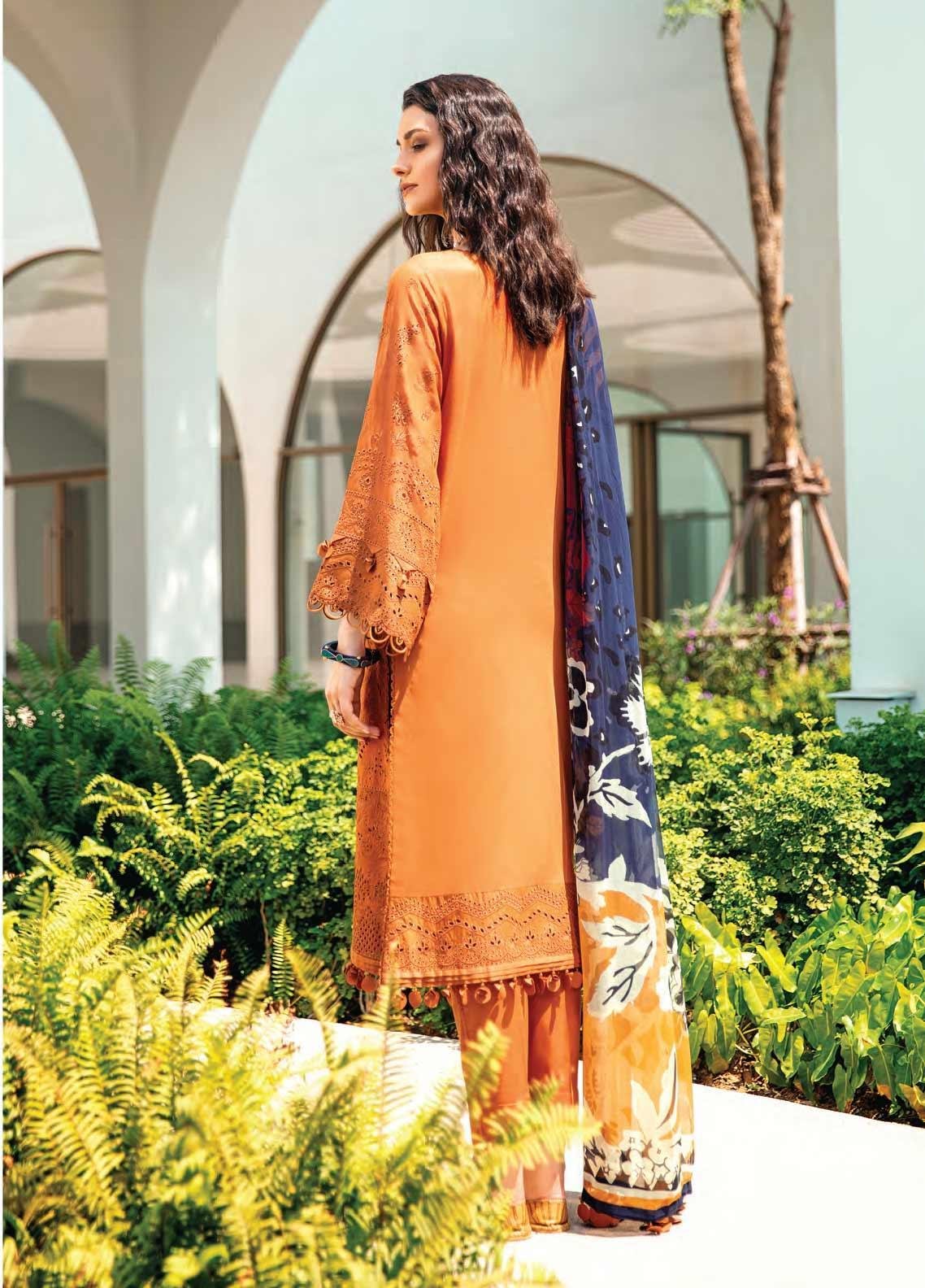 Barouqe Orange Lawn Collection Replica